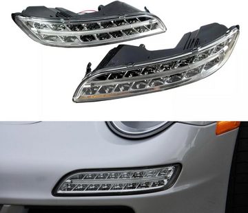 LLCTOOLS Blinker LED BLINKER + TAGFAHRLICHT FÜR PORSCHE 911 997 CHROM FACELIFT, LED fest integriert