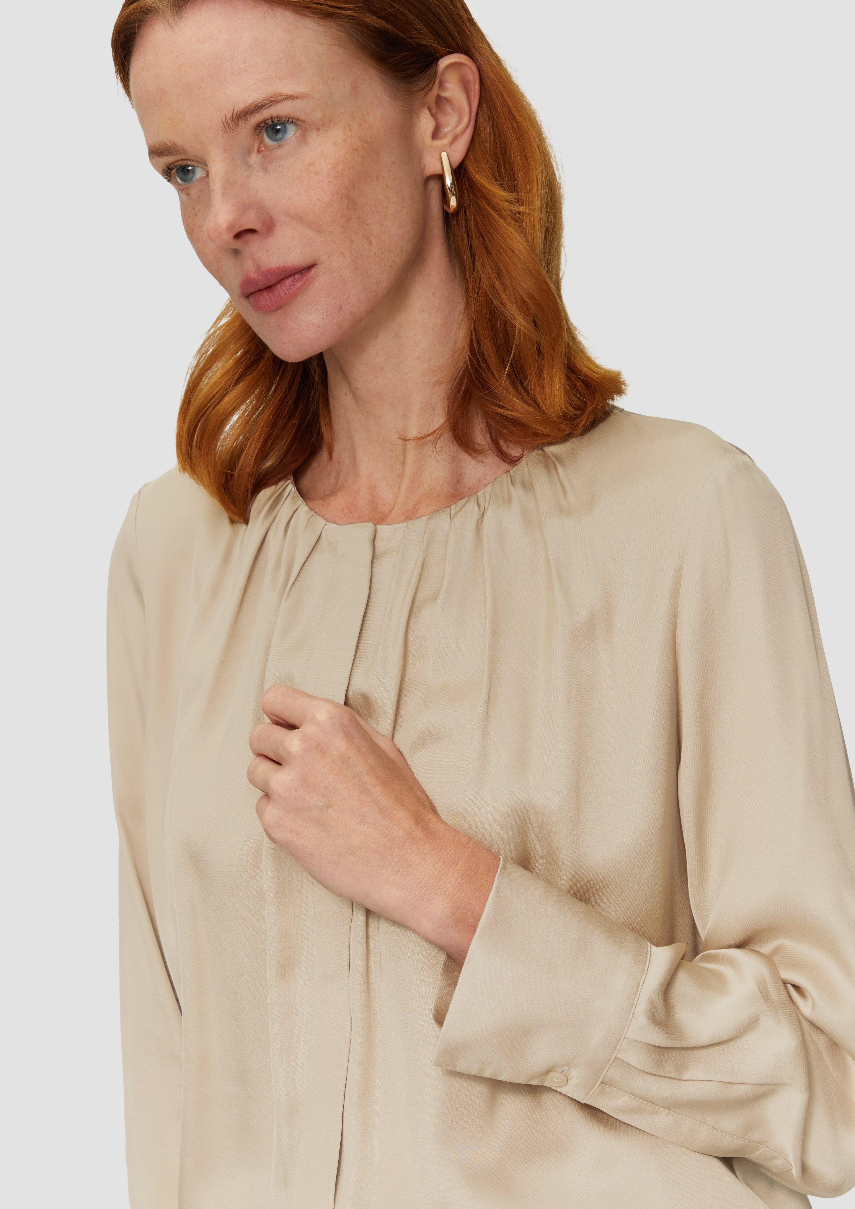 s.Oliver BLACK LABEL Langarmbluse Satinbluse mit günstig online kaufen