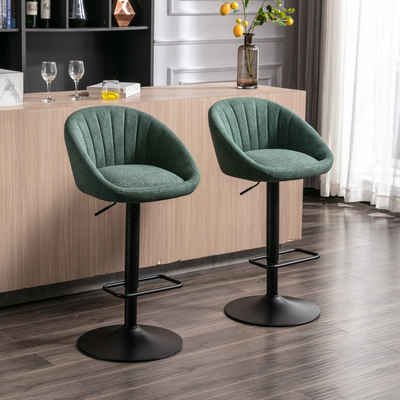 WAHSON OFFICE CHAIRS Barhocker höhenverstellbar drehbar Barstuhl aus Handtuchstoff 2er Set