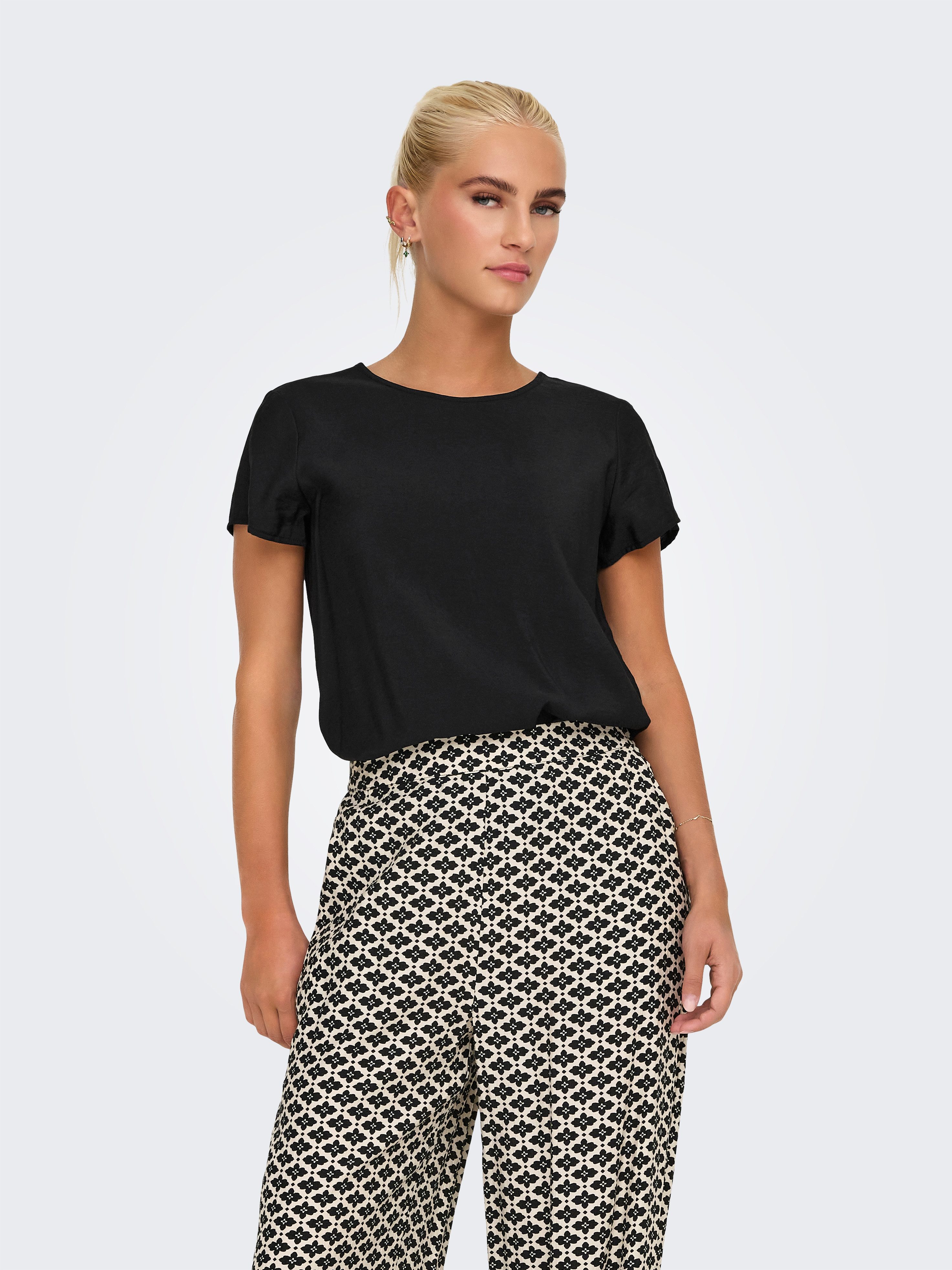 ONLY Blusenshirt ONLAYA LIFE S/S O-NECK TOP NOOS PTM günstig online kaufen