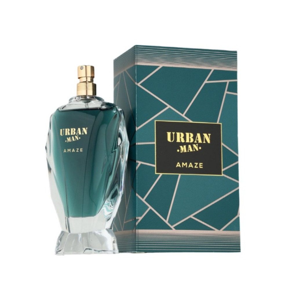 Fragrance World Eau de Parfum "Urban Man Amaze" Exotisch-holziger Herrenduft mit fruchtiger Frische, Intensiver, maskuliner Duft mit Kokos, Zedernholz & Vetiver-Noten