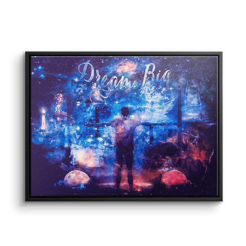 Pop Premium Art DOTCOMCANVAS® Starts With It - Leinwandbild ohne - Motivation A Rahmen Dream - Leinwandbild,