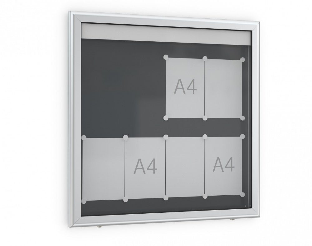 DIN außen in Einseitig Form: König Softline-Schaukasten - x ES Werbeanlagen 8 - Vitrine neuer - Top-Qualität 8 mm Bautiefe 70 Rahmen - für A4