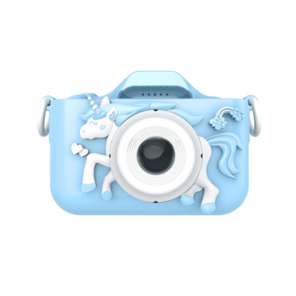 R2 Invest Digitalkamera X5 Einhorn mit 2 Zoll IPS Display 3 MP Foto und Video Kinderkamera (3 MP, inkl. Kinderkamera mit Zubehör, Einhorn-Design)