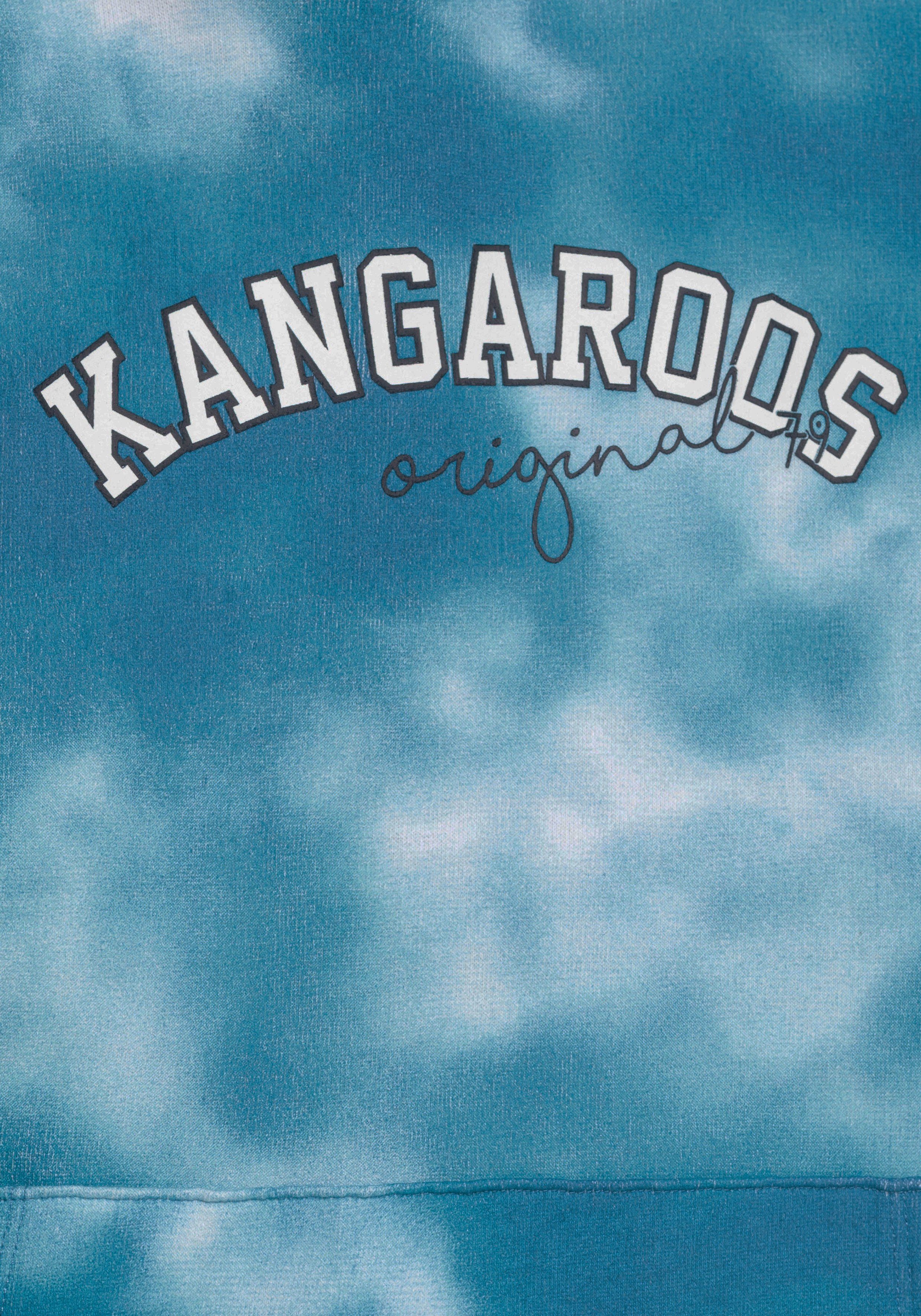 KangaROOS Jungen, mit Kangaroos allover Kapuzensweatshirt Batik-Print