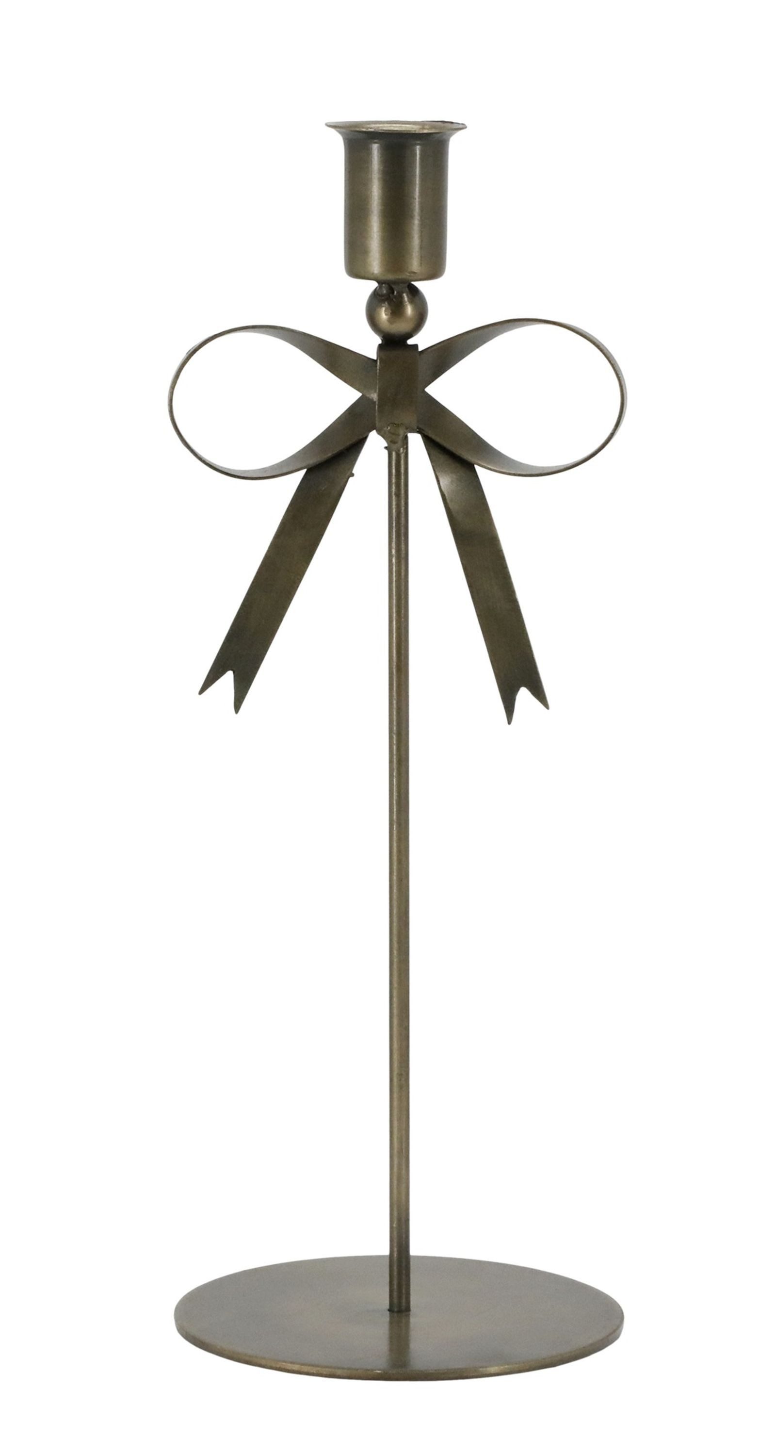 Chic Antique Kerzenhalter Chic Antique - Kerzenständer Kerzenhalter Schleife H 27cm