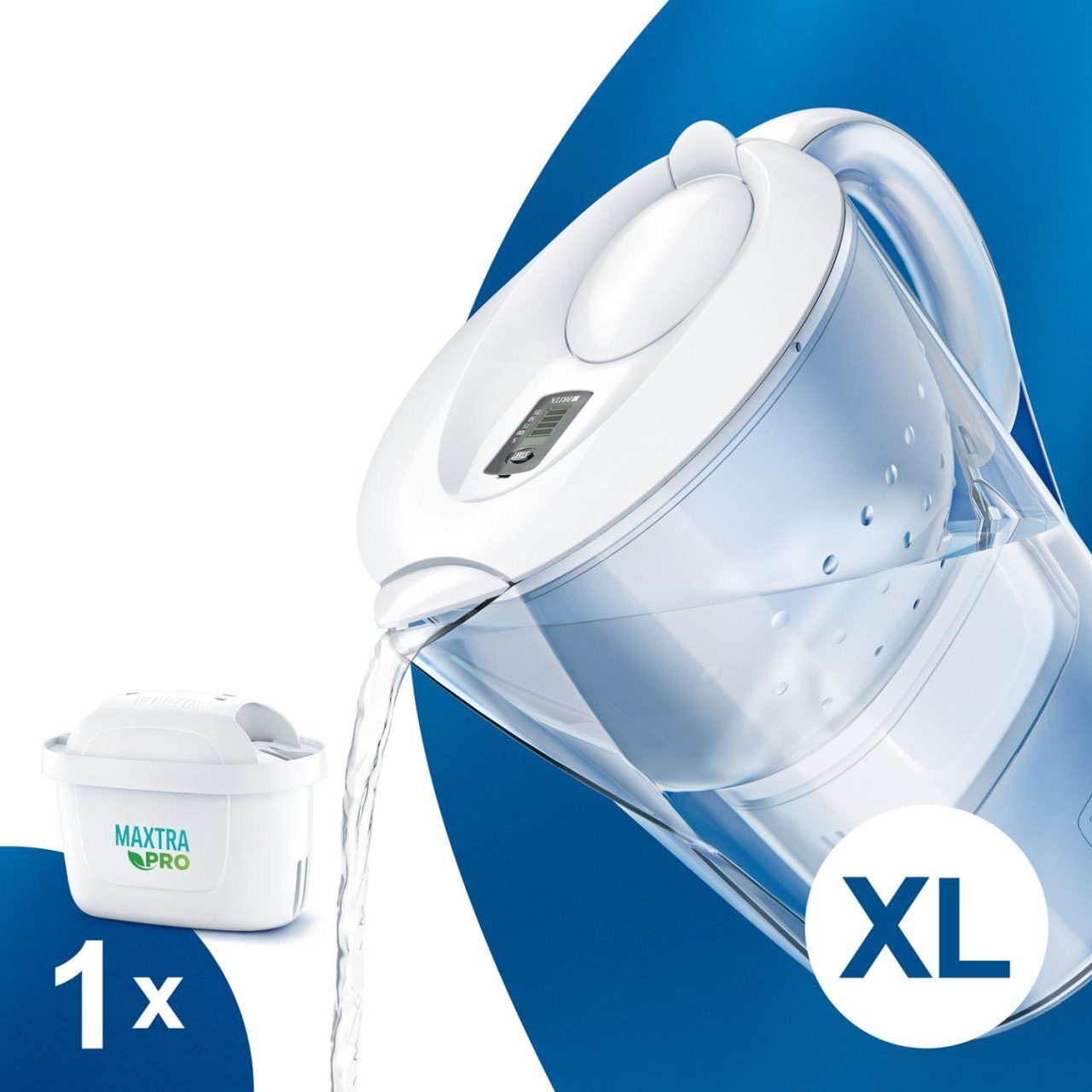 BRITA Wasserfilter Brita Wasserfilter-Kanne Marella XXL weiß 3,5 l
