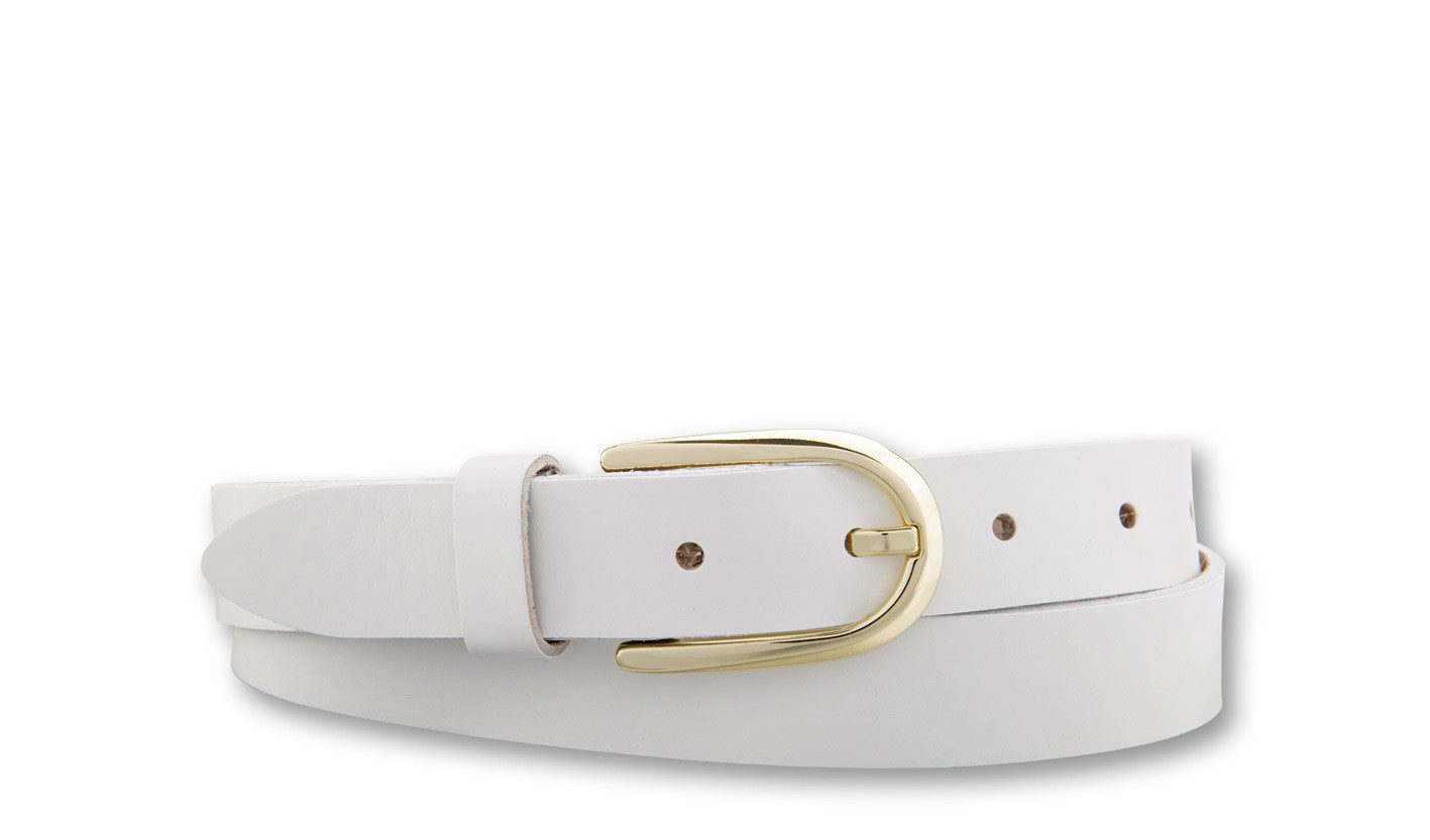 Ledergürtel Ledergürtel im schmalen Stil mit Goldschließe