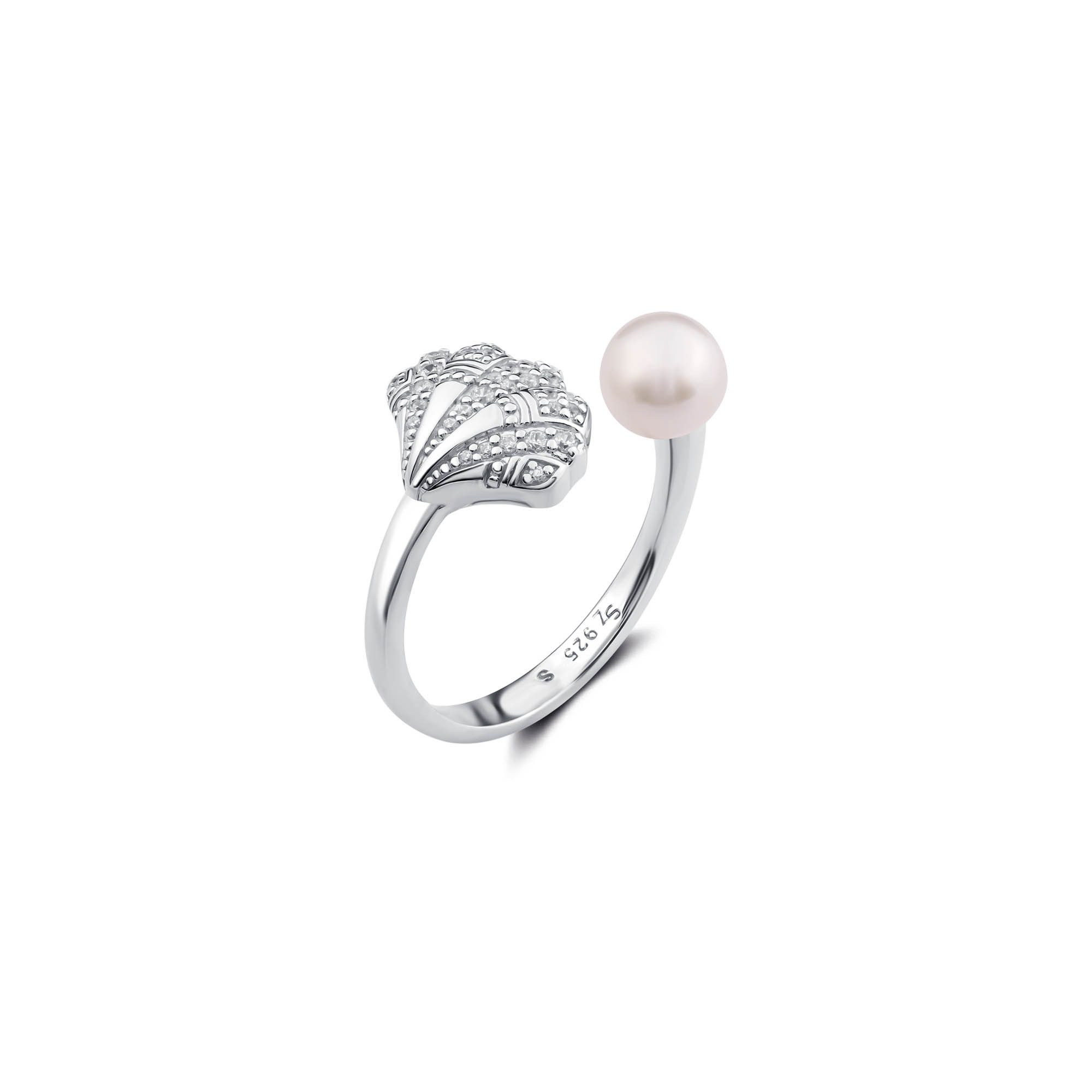Seinerzeit FLORA & FAUNA Silberring Mila Muschel Ring (1-tlg), Material: 925 Sterling Silber
