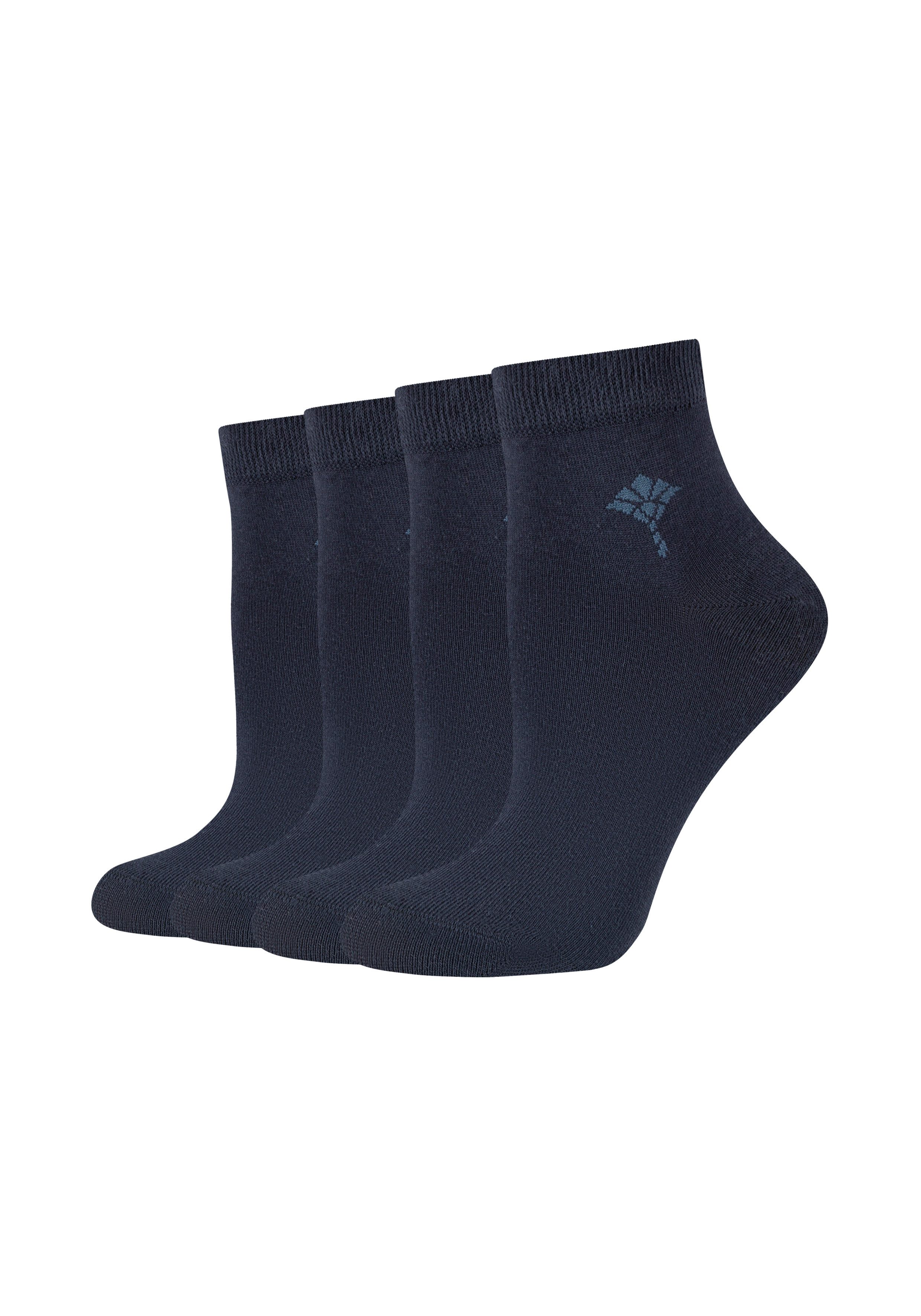 JOOP! Kurzsocken for your daily glam (4-Paar, 4 Paar) mit weichem Fußbett