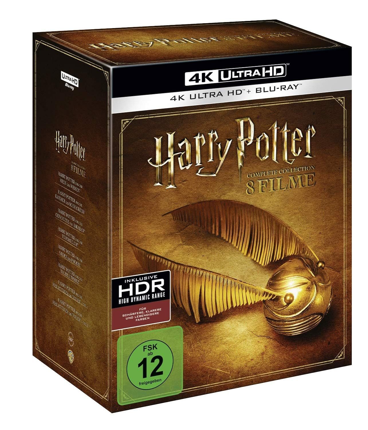 Warner Bros. Blu-ray 4K Ultra HD Harry Potter: The Complete Collection - Alle 8 Filme, (8-St)