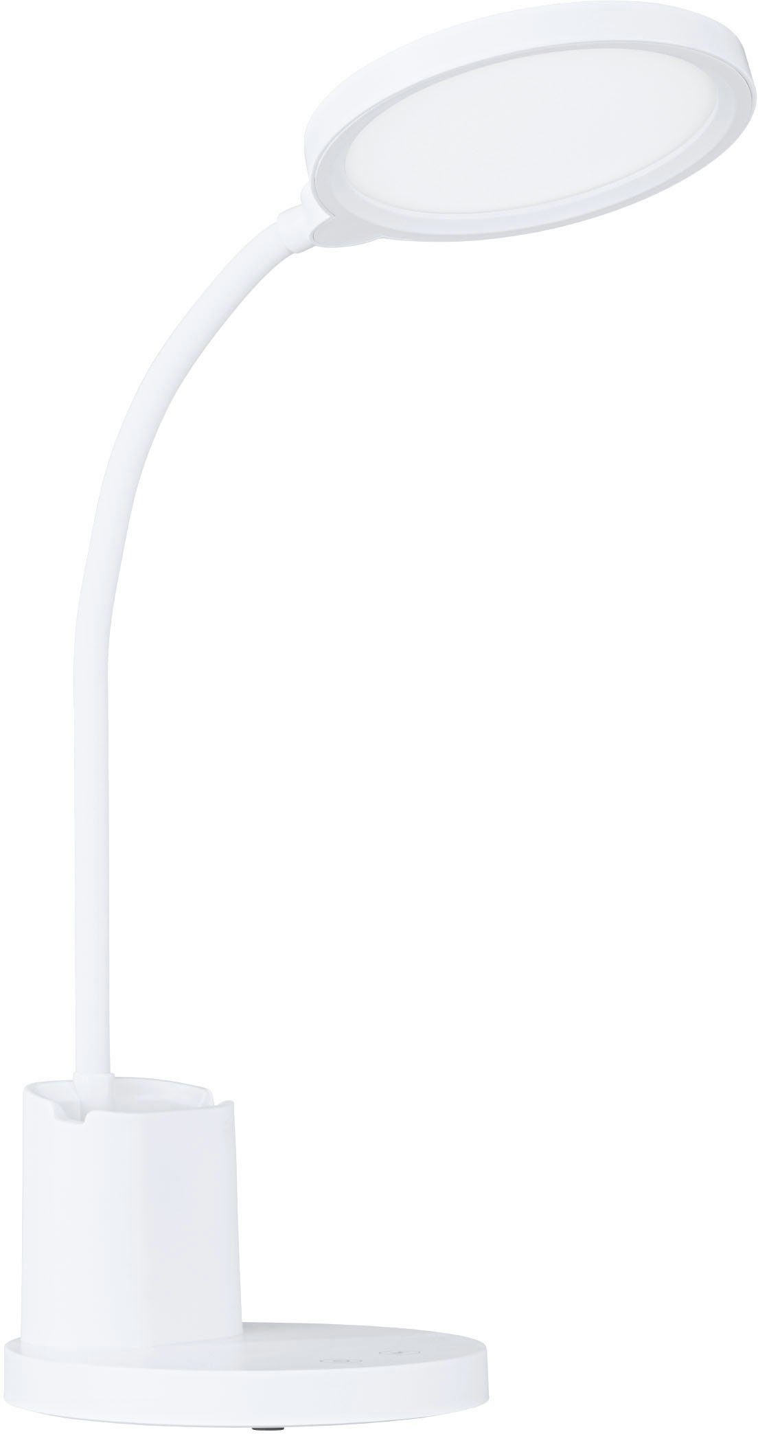 EGLO Tischleuchte BROLINI, LED fest integriert, warmweiß - kaltweiß, Tischleuchte in weiß aus Kunststoff - 2,1W - warmweiß - kaltweiß