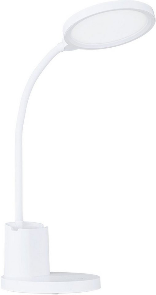 EGLO Tischleuchte BROLINI, LED fest integriert, warmweiß - kaltweiß,  Tischleuchte in weiß aus Kunststoff - 2,1W - warmweiß - kaltweiß