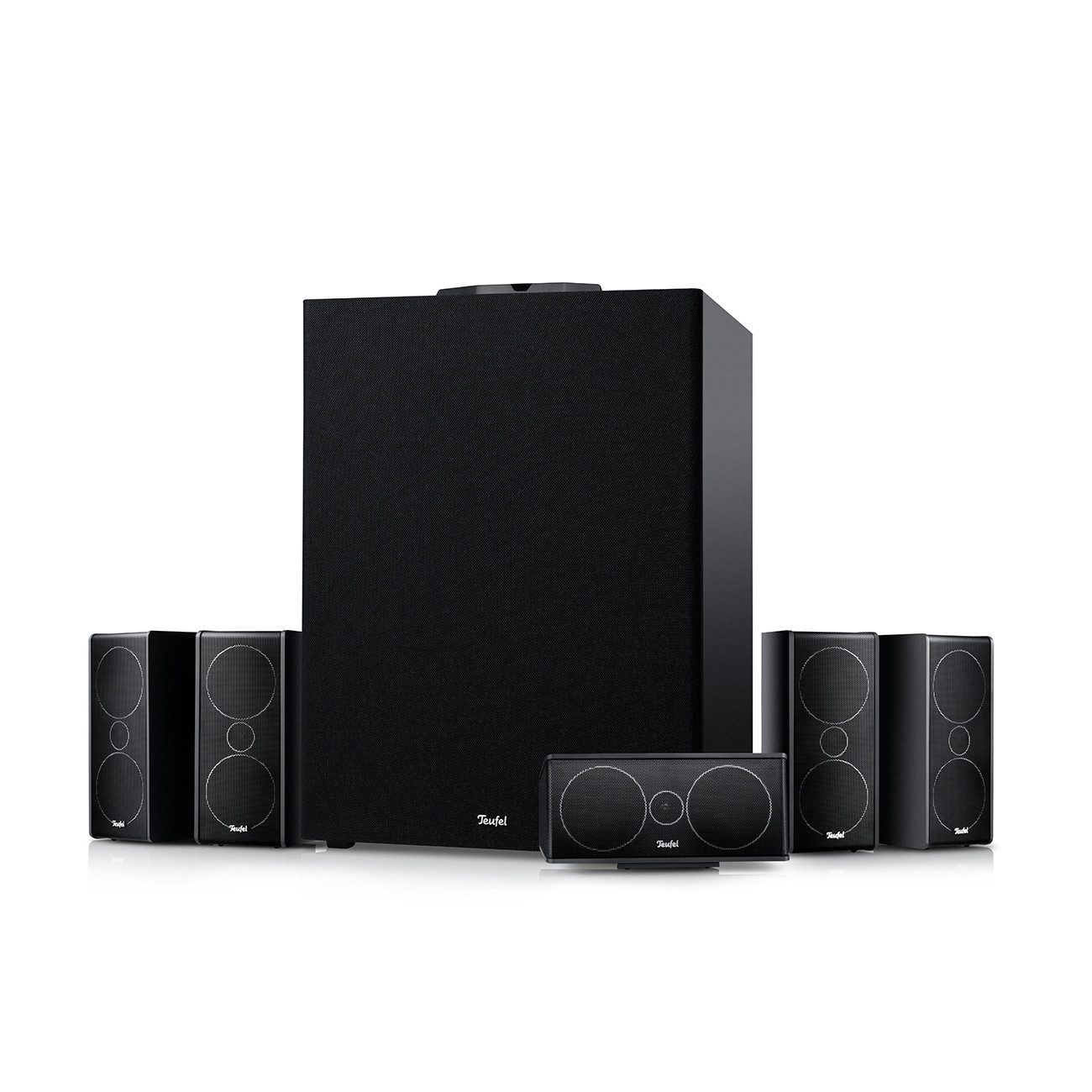 Teufel CONSONO 35 CONCEPT Surround Power Edition "5.1-Set" Wireless Колонки (Bluetooth, HDMI, AUX, 150 W, Integrierter AV-Receiver mit Bluetooth 5.0 Qualcomm® aptX™, sowie HDMI)