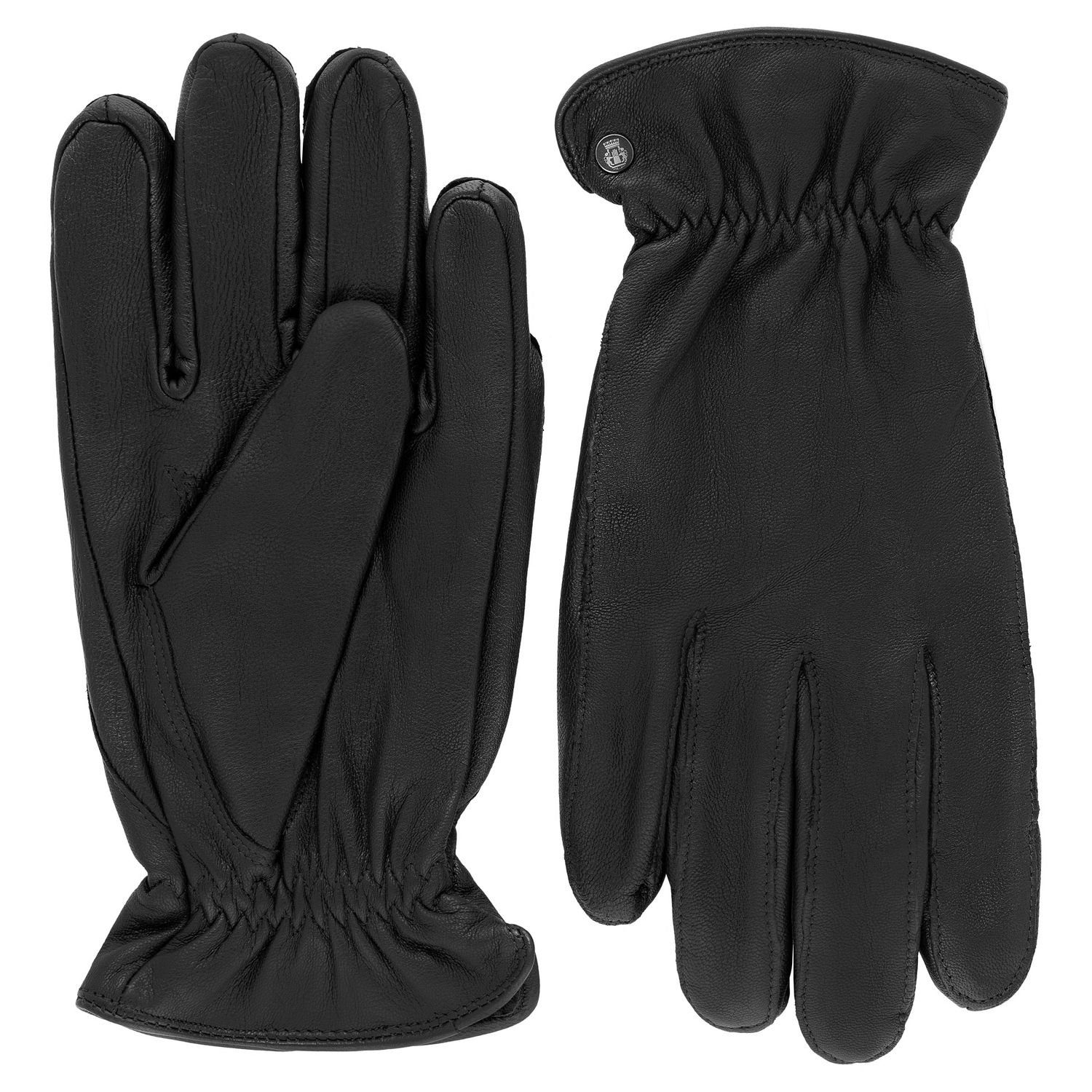 000-black Fleece sportive Lederhandschuhe Roeckl Handschuhe Futter Roeckl mit Leder Herren