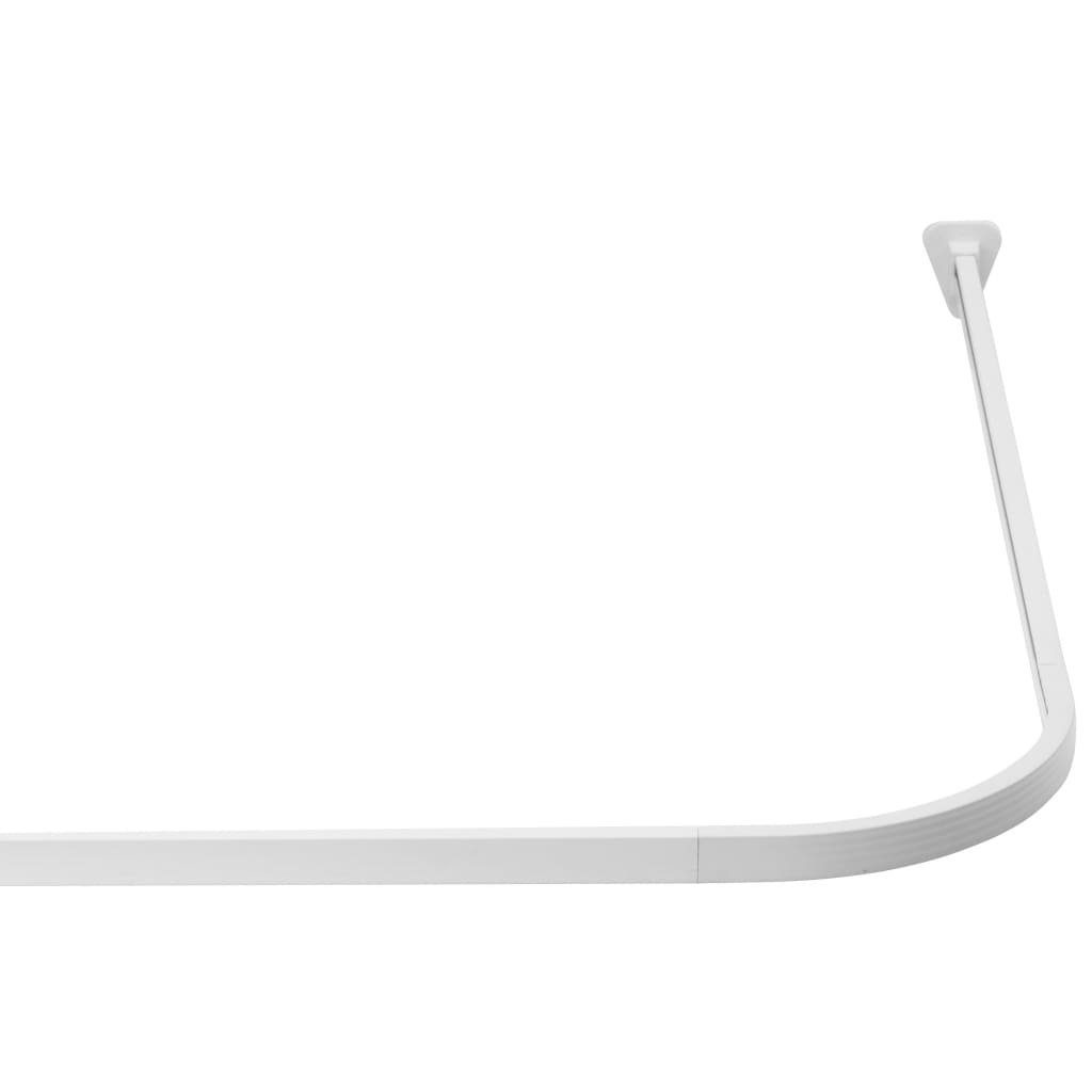 Weiß 70 cm, x Universal-Duschvorhangstange Duschvorhangstange Ridder, Aluminium 160
