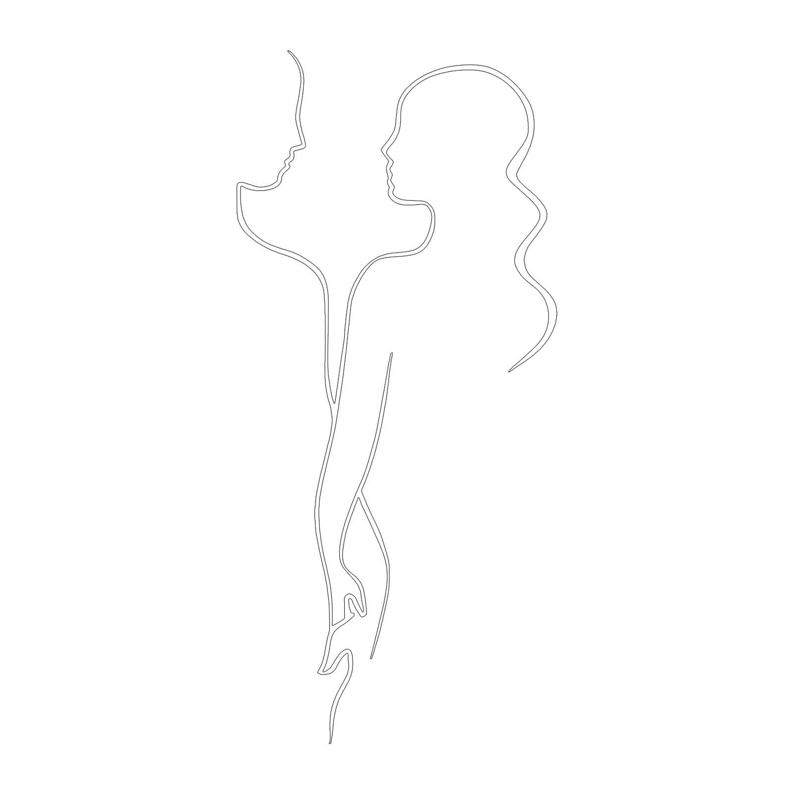 Jumpeak Wanddekoobjekt Paar Hält Hände Wanddekoration, Liebe Silhouette,Abstrakte,Strichkunst, Metall,4 Farben, 4 Größen, Eleganz, Romantik, Schlafzimmerdekoration