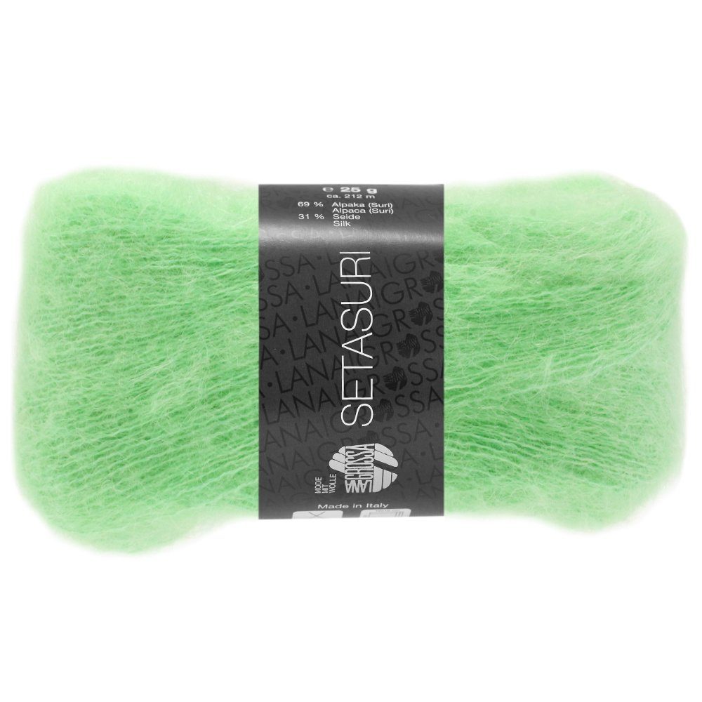 LANA GROSSA SETASURI Häkelwolle, 212 m (Feines Lace-Garn aus Alpaka (Suri) und Seide), 25 g