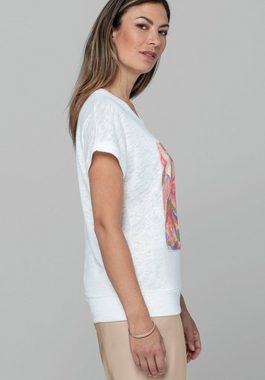 bianca Print-Shirt JULIE mit coolem Frontmotiv und Pallietten-Applikation