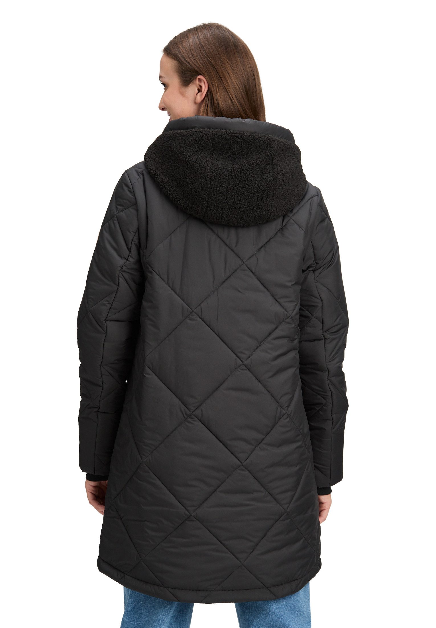 Cartoon Steppjacke Damen mit Plüsch
