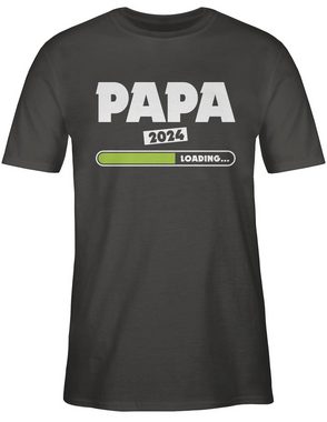 Shirtracer T-Shirt Papa loading 2024 grün Vatertag Geschenk für Papa