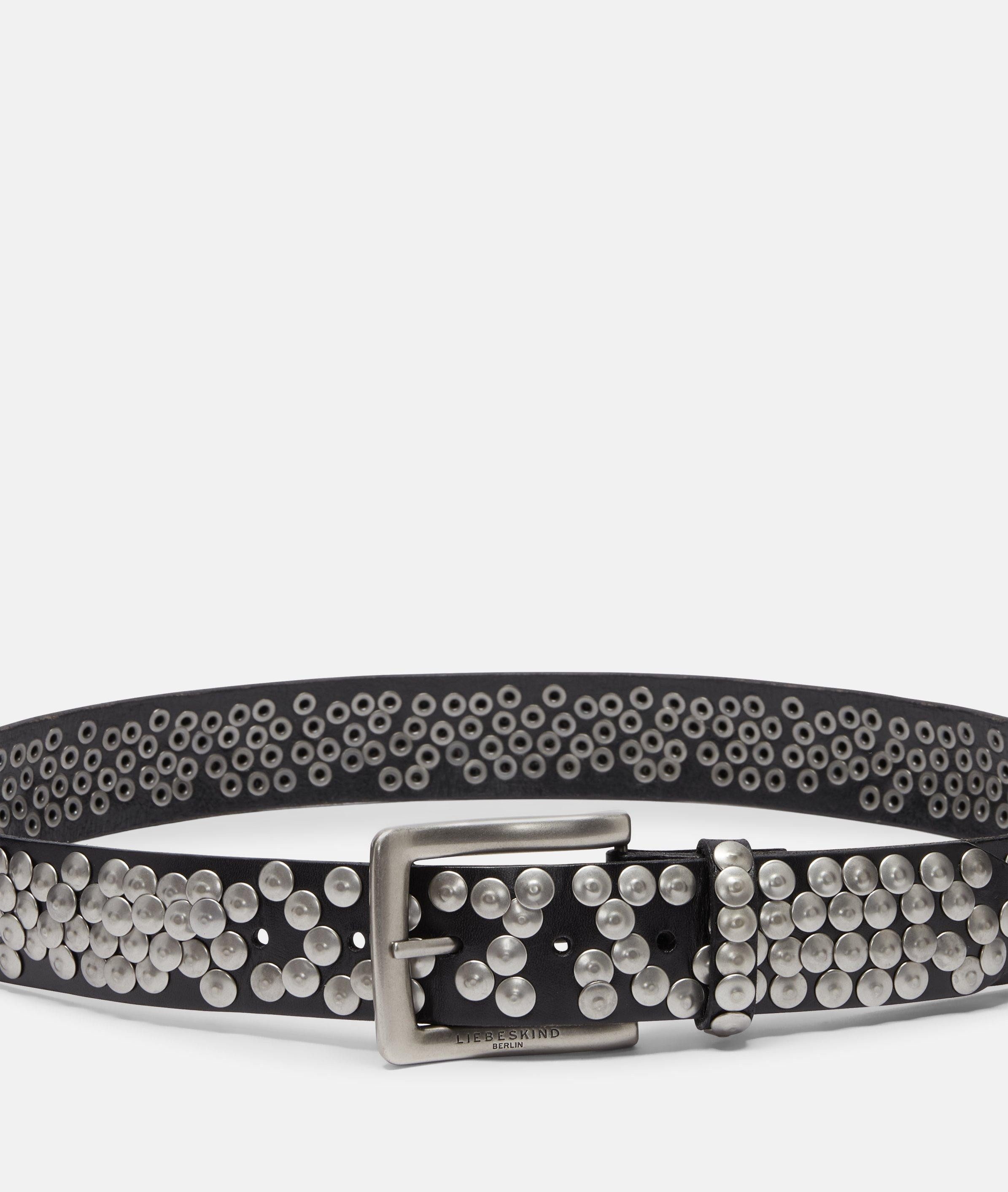 Liebeskind Berlin Ledergürtel Taillengürtel Breiter Nietengürtel aus Rindsl günstig online kaufen