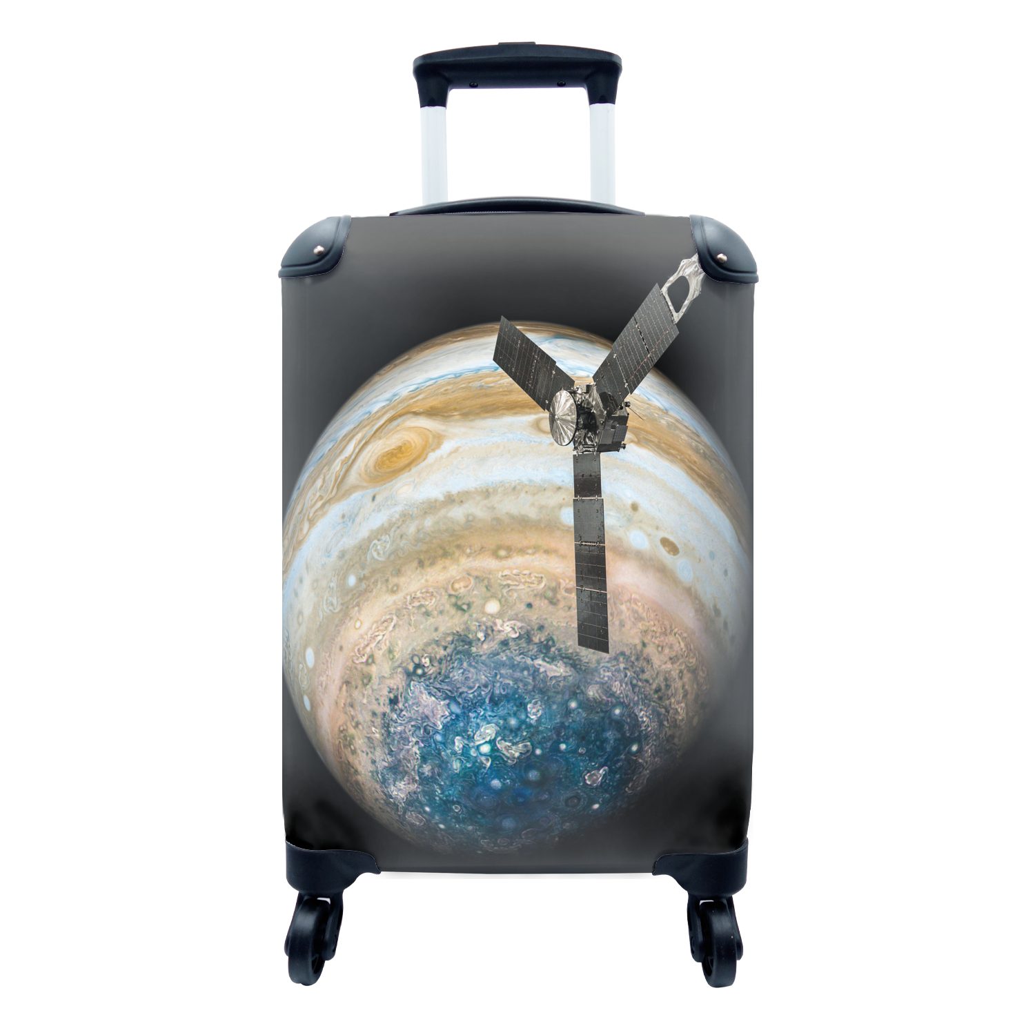 MuchoWow Handgepäckkoffer Planet - Reisetasche Trolley, 4 Ferien, rollen, Satellit, Universum mit Rollen, Handgepäck für - Reisekoffer