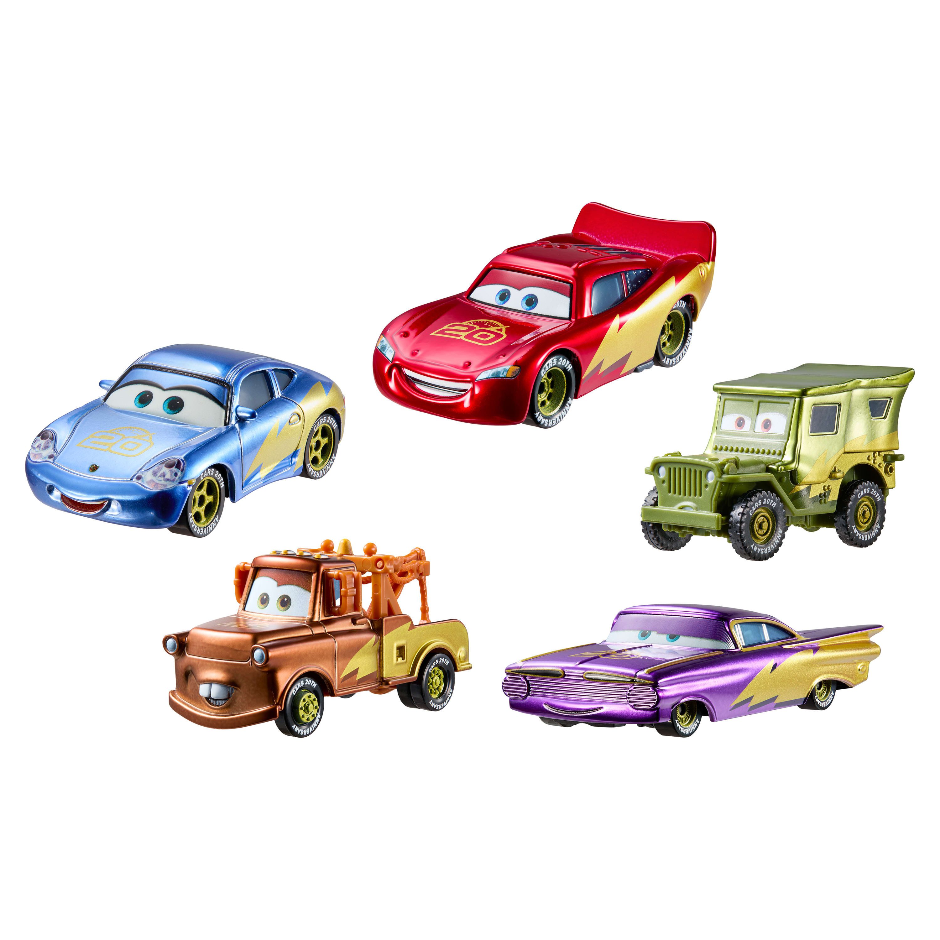 Mattel® Spielzeug-Auto Disney Pixar Cars zum 20. Jubiläum, Die-Cast, 5er-Pack