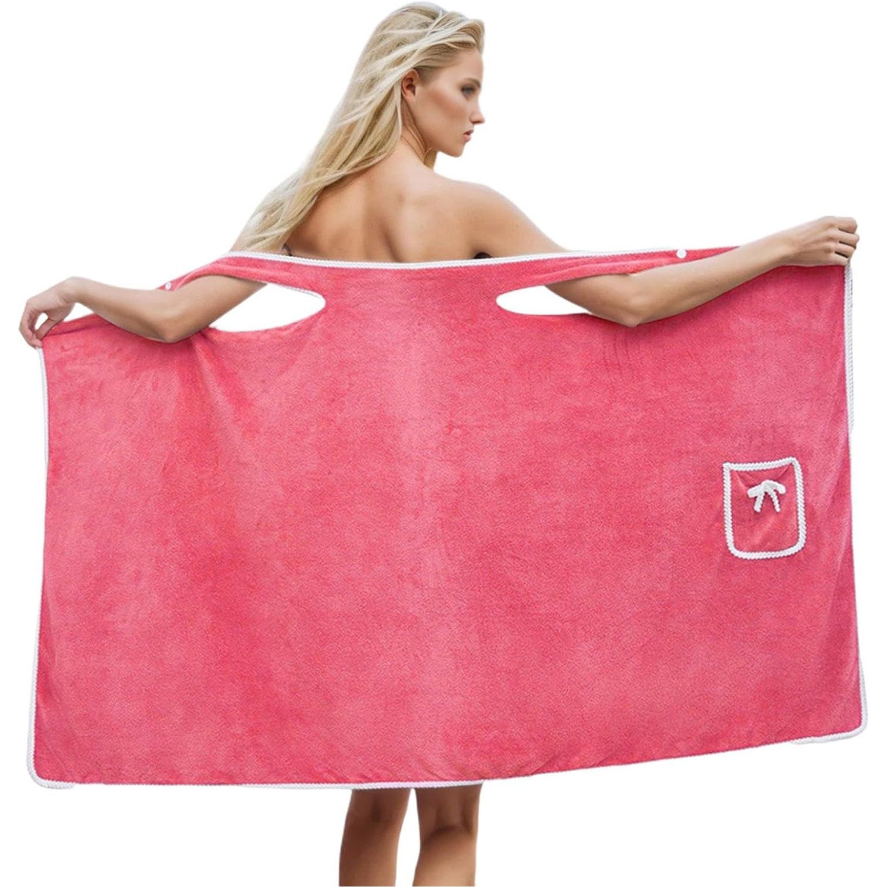 Mutig Saunatuch Bademantel Damen mit Taschen, günstig online kaufen