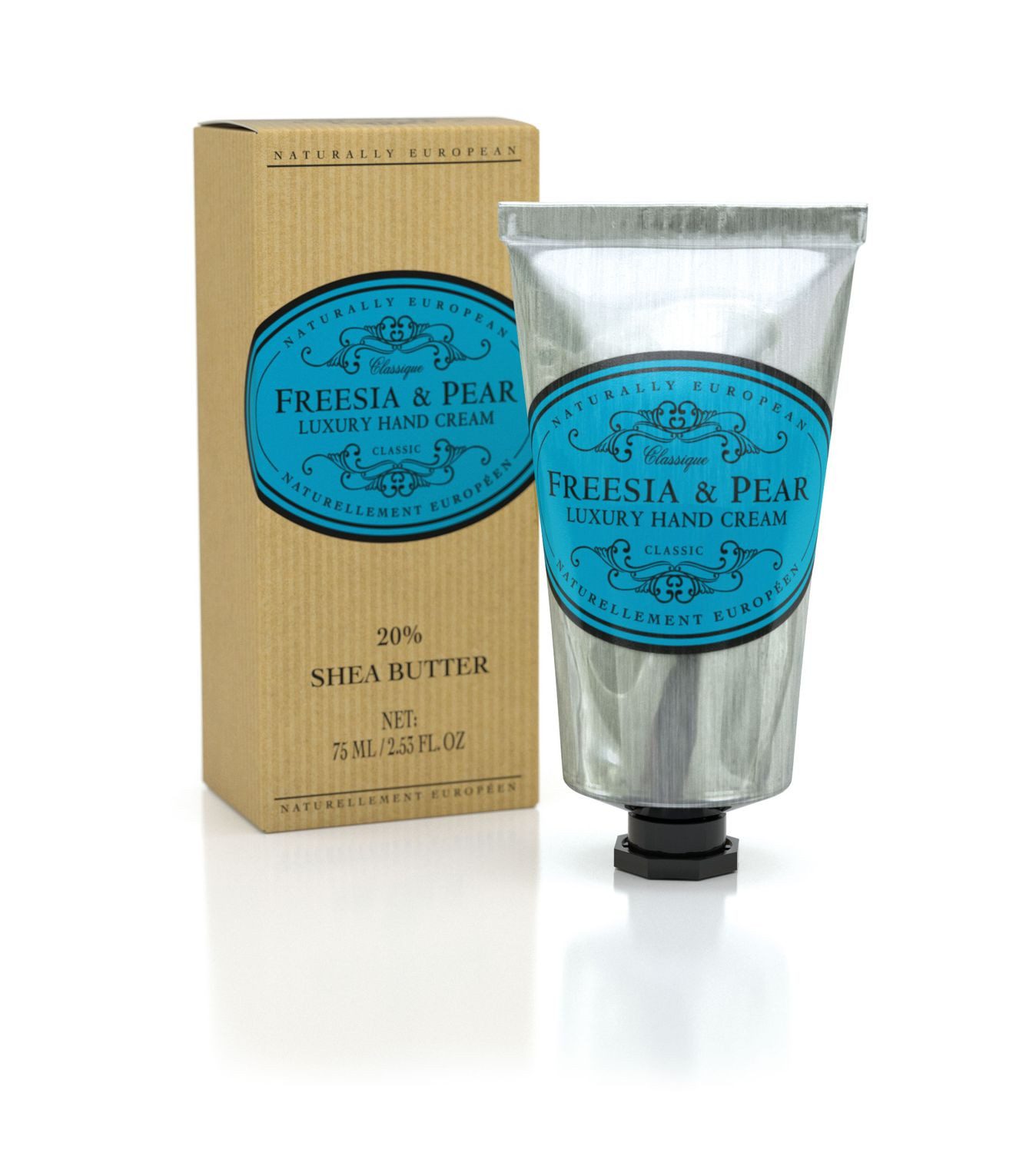 Naturally European Handcreme Freesia & Pear, 1-tlg., Luxury Handcreme mit 20% Shea Butter 75 ml