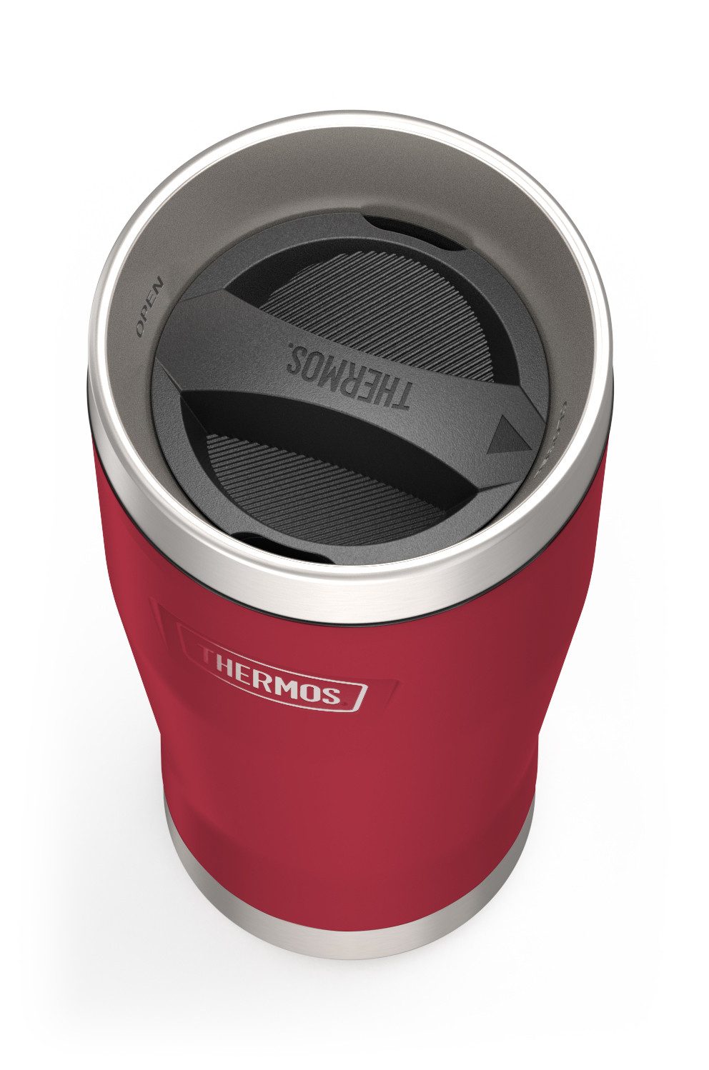 THERMOS Thermobecher ICON MUG, rutschfester Boden, 360° Trinkfunktion, spülmaschinenfest, 1-tlg., Edelstahl, Kunststoff, Silikon, 0,47l, 7h heiß & 22h kalt, absolut dicht, Dura-Seal-Deckel