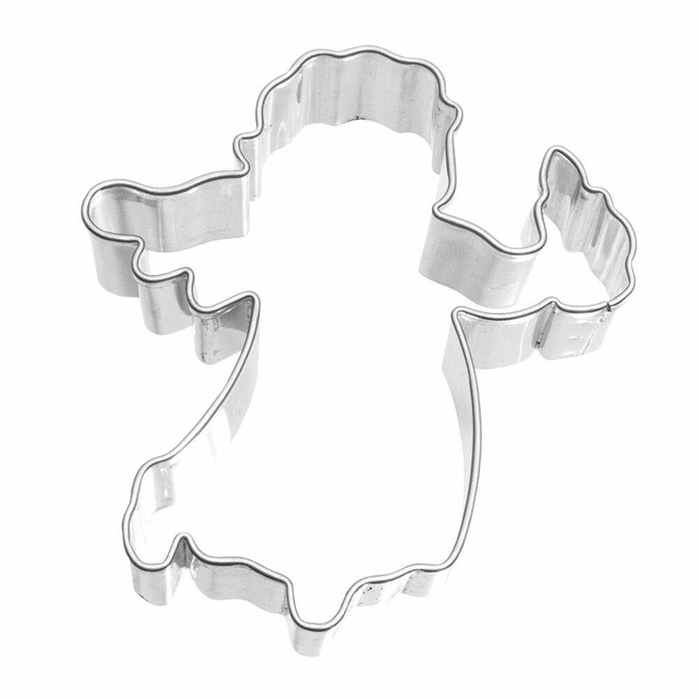 Birkmann Ausstechform Engel mit Kerze 6.5 cm, Edelstahl