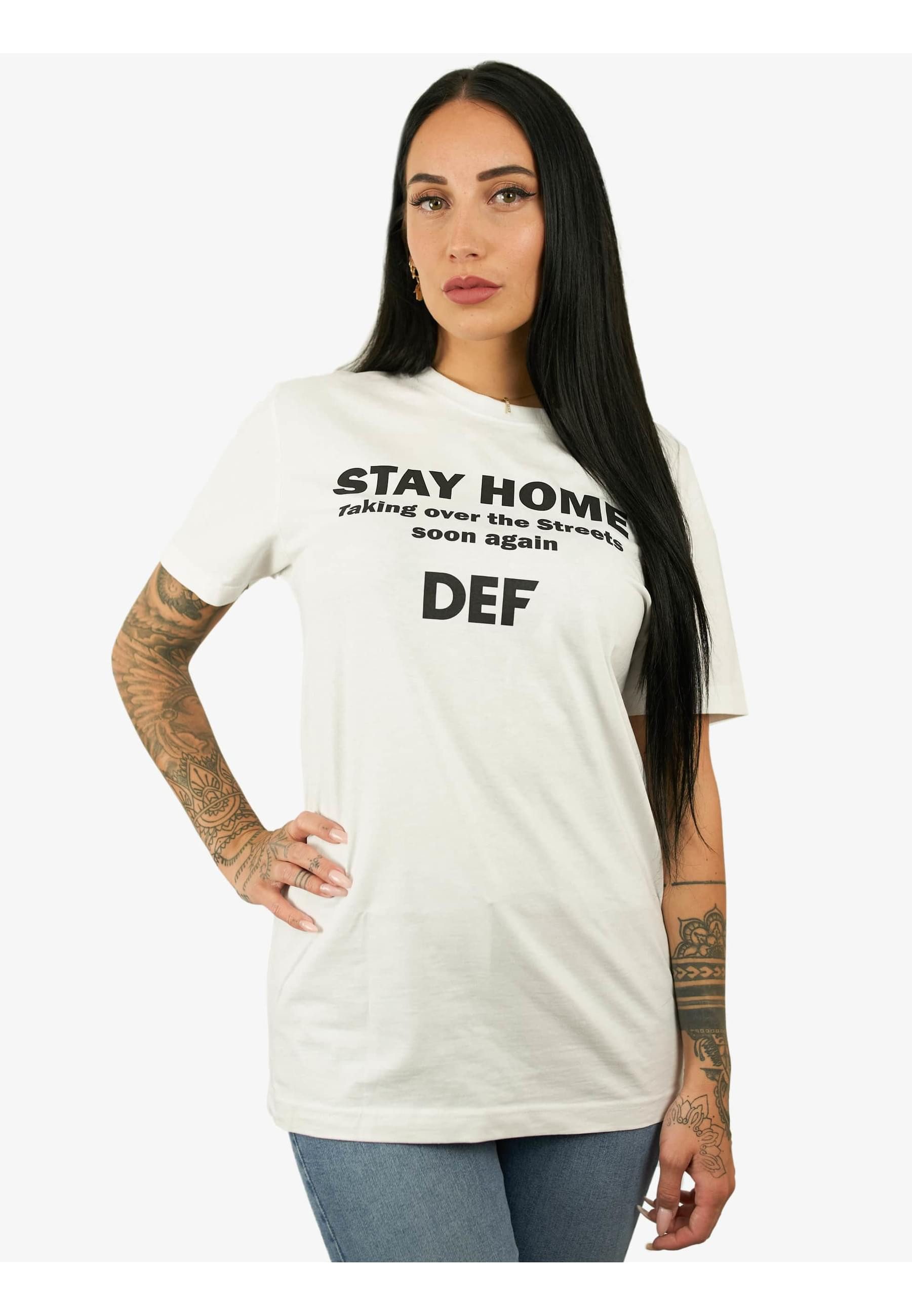 DEF T-Shirt DEF Herren Stay Home T-Shirt (1-tlg)