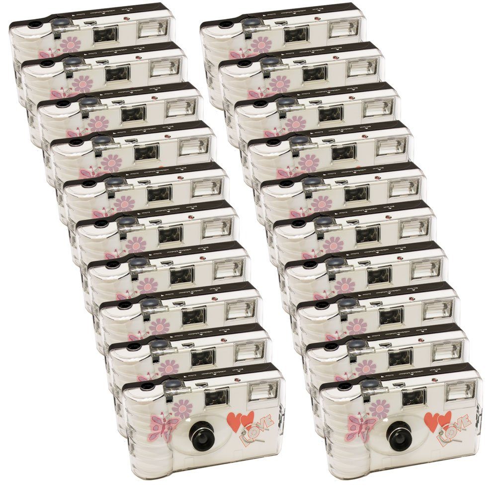 TopShot 20 x Sonderposten Einwegkamera Hochzeit Schmetterling MHD 03.2026 Einwegkamera