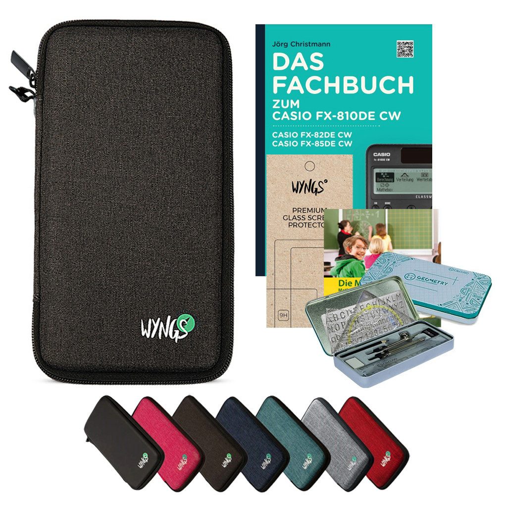Taschenrechner CALCUSO Zubehör Streberpaket Dunkelgrau kompatibel für Taschenrechner