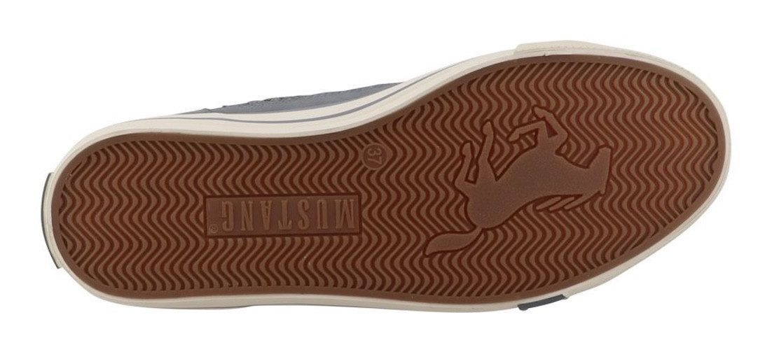 Mustang Shoes Winona Sneaker Schnürboots, High Top-Sneaker mit Blüten-Stickerei