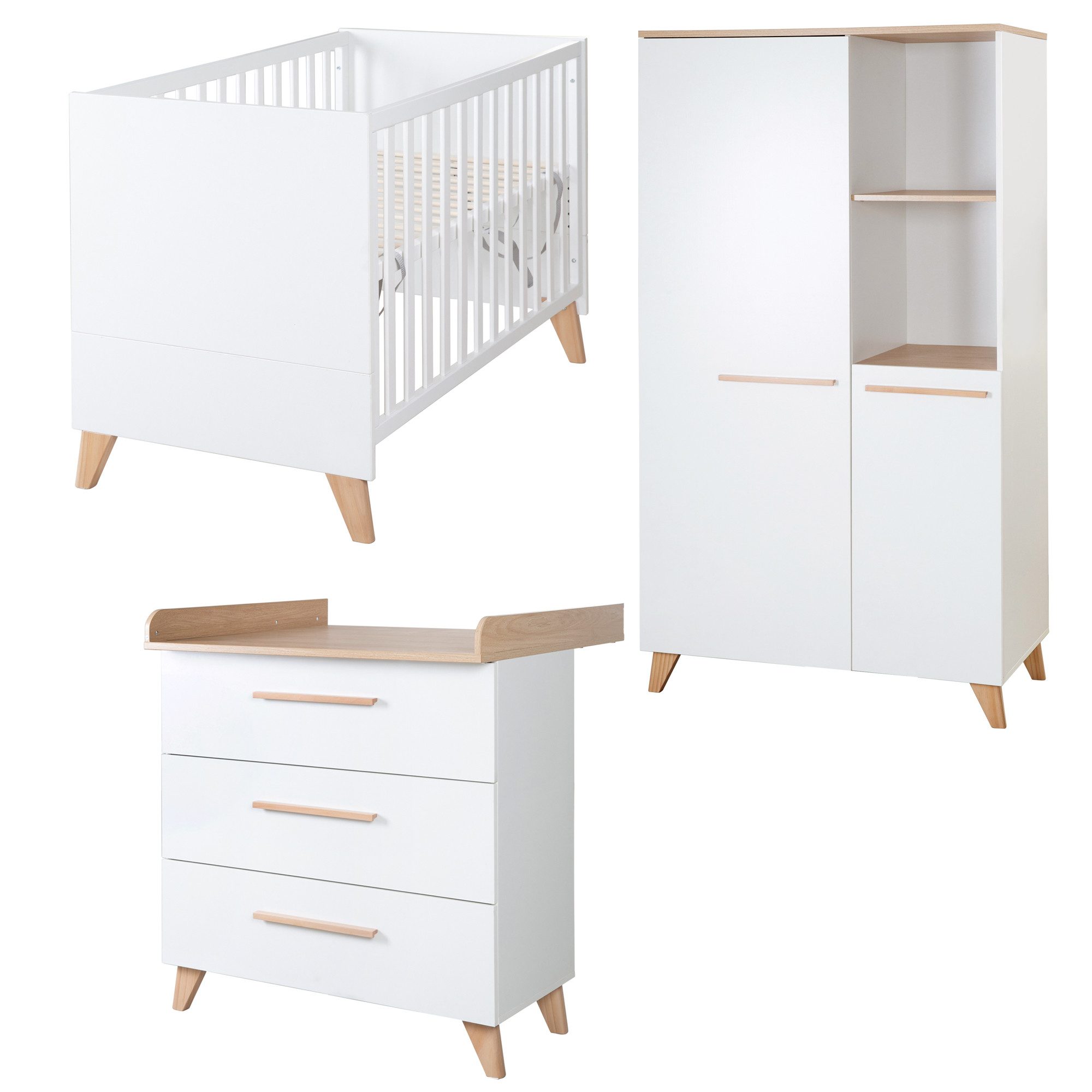 roba® Babyzimmer-Komplettset Leon 3-teilig - praktisches & modernes Design, günstig online kaufen