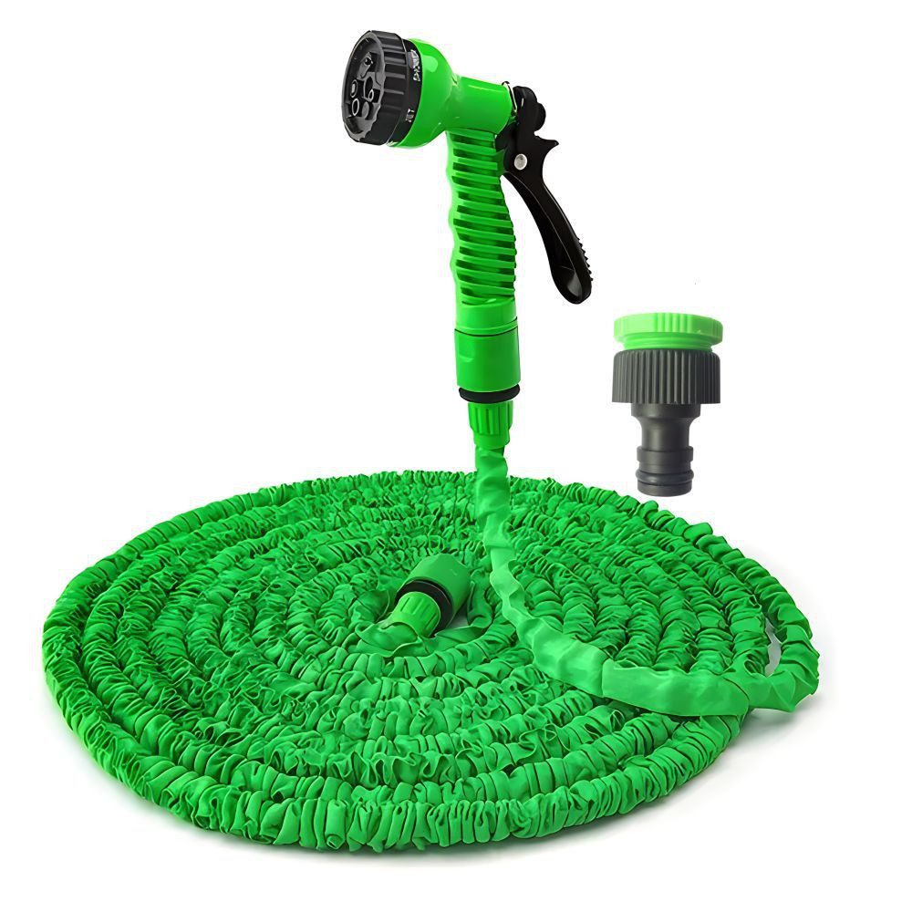 SIKAINI Gartenschlauch Dehnbarer Wasserschlauch,für Gartenbewässerung, Gartenschlauch, Multifunktionale Spritzdüse, (Automatische Dehnung & Rückzug)