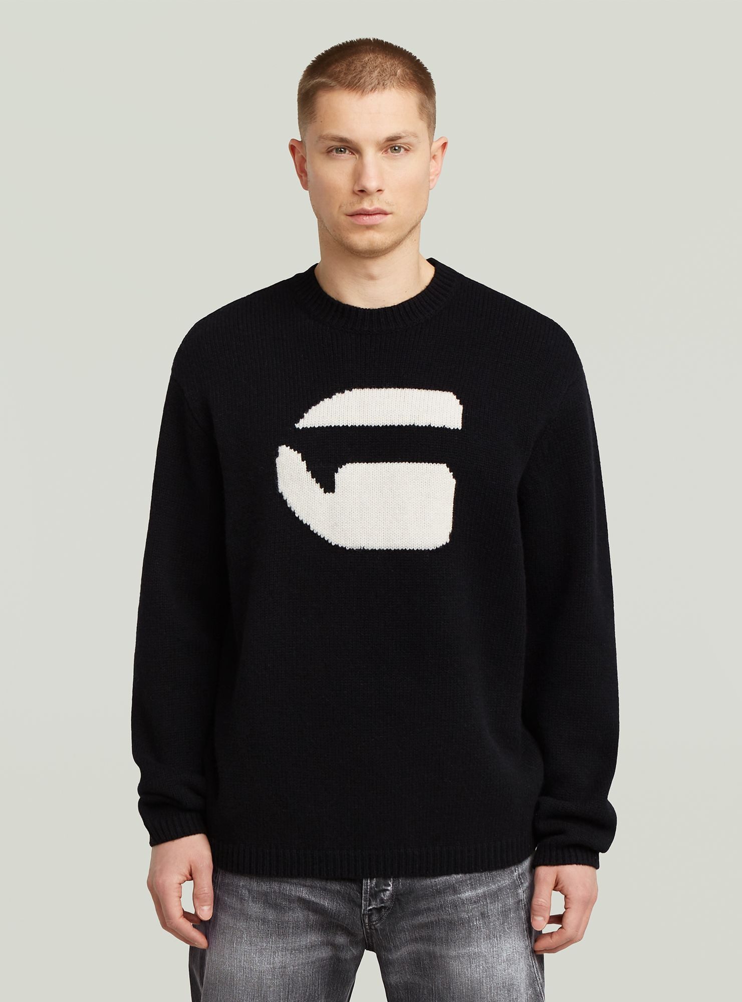 G-STAR Longpullover G Logo Relaxed Knit Pullover