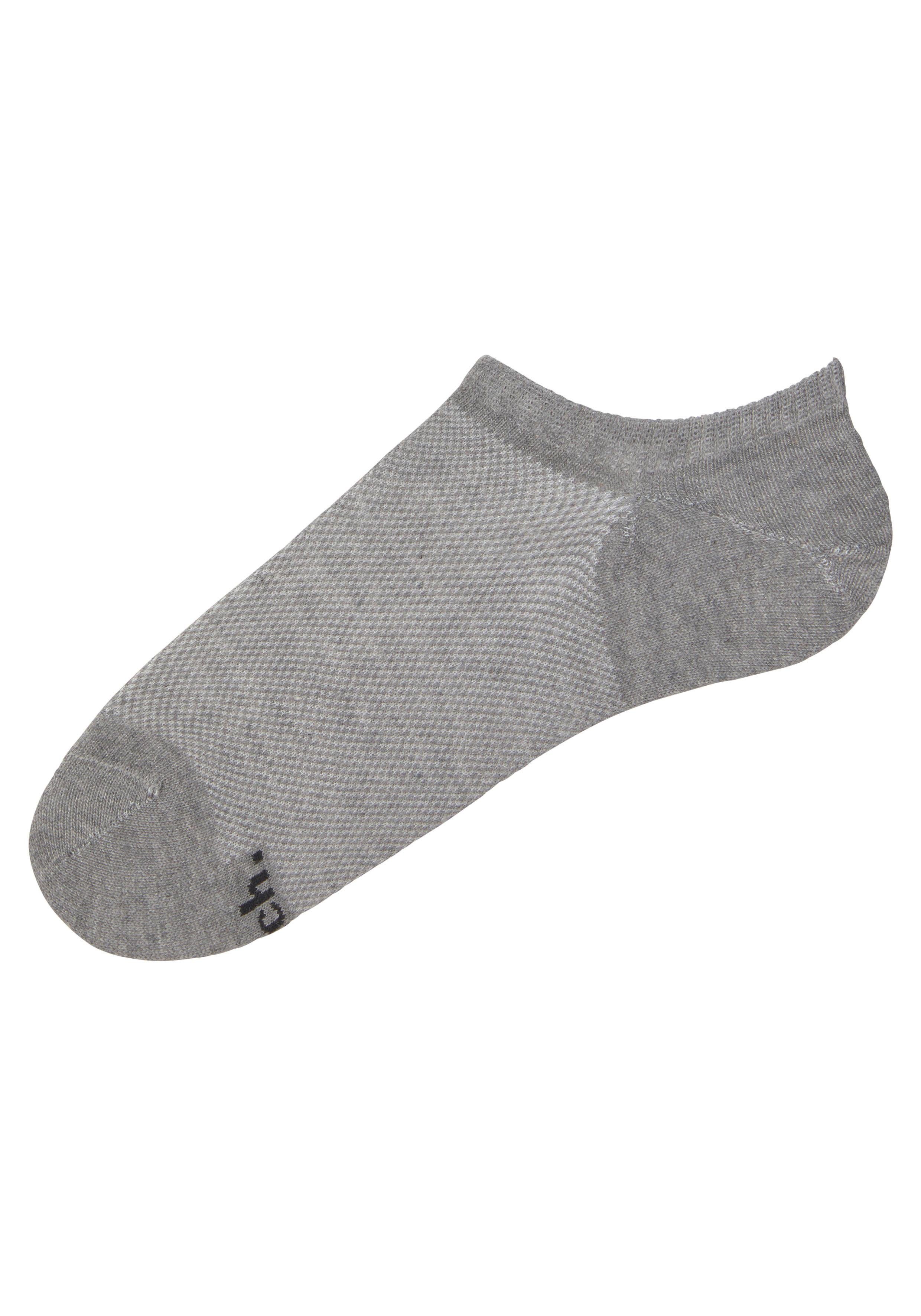 Bench. Sneakersocken (Set, 10-Paar) grau, 3x 2x Pikeestruktur rosa, ecru, 2x mit 3x schwarz