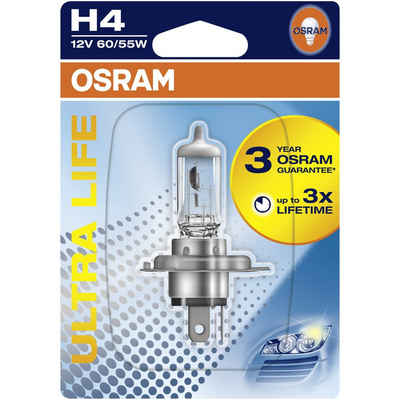 Osram KFZ-Ersatzleuchte OSRAM 64193ULT-01B Halogen Leuchtmittel Ultra Life H4 55/60 W 12 V