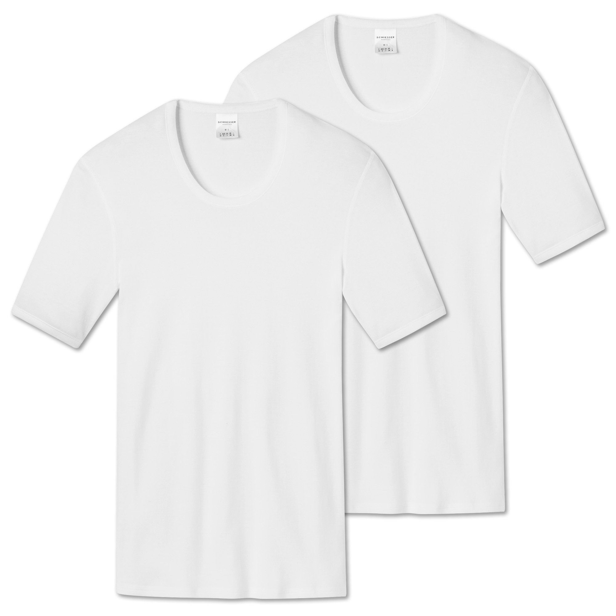 Schiesser Unterhemd Herren T-Shirt 2er Pack Baumwolle (Packung, 2er Pack) günstig online kaufen