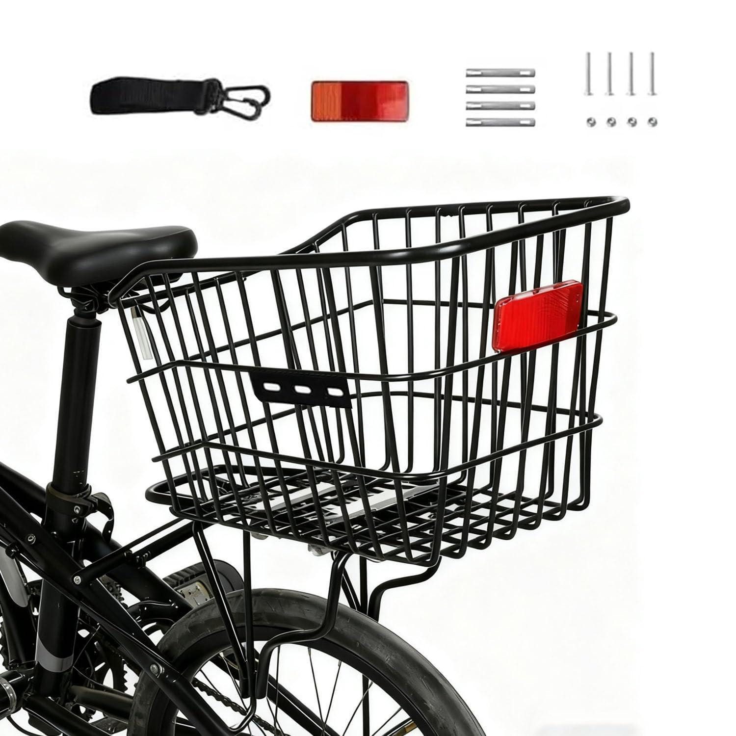 LuxusKollektion Fahrrad-Gepäckträger Fahrradkorb Hinten Groß Metall Rostfrei (1-St)