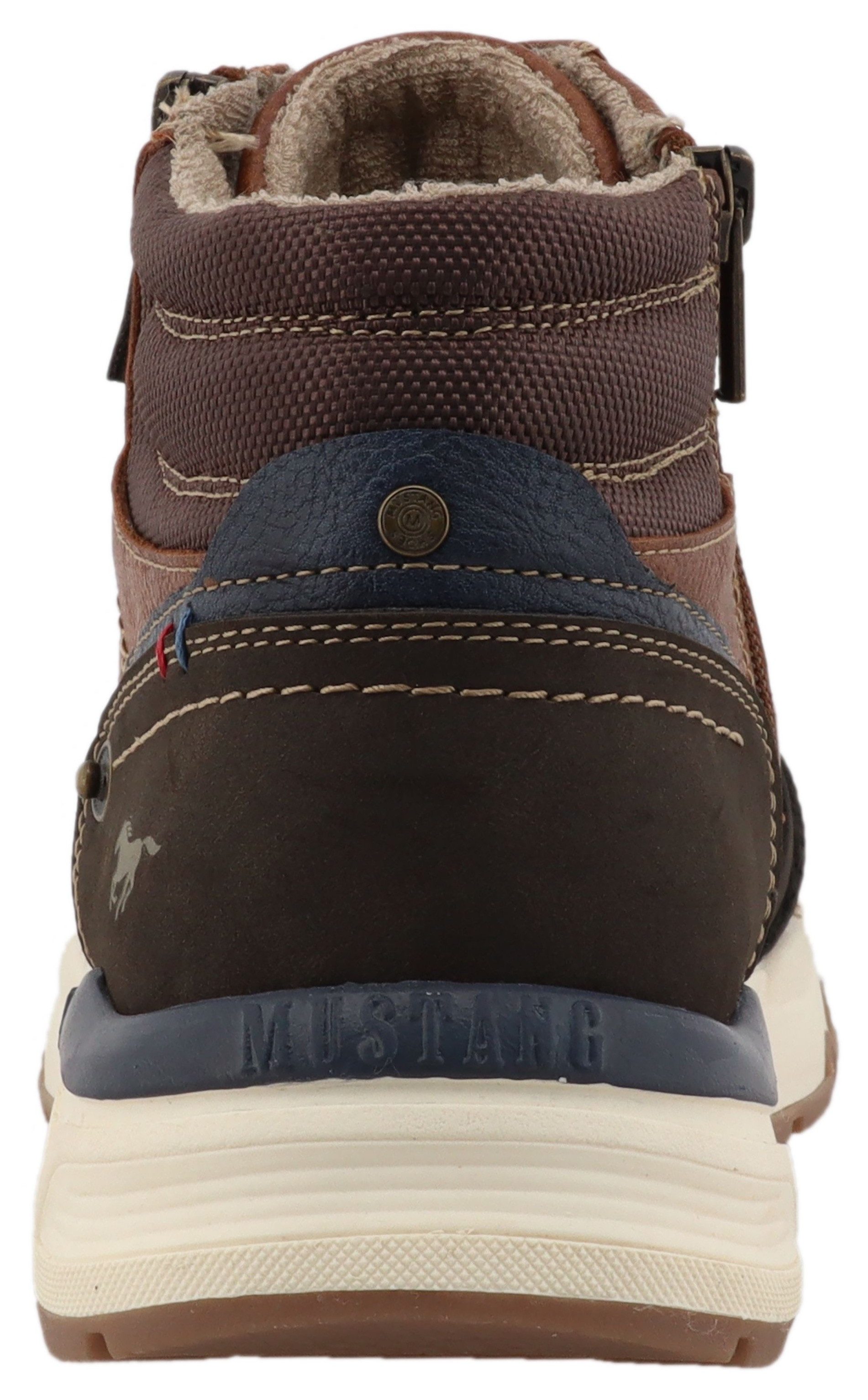 Mustang Shoes Mart Sneaker High Top Sneaker, Schnürboots mit Reißverschluss