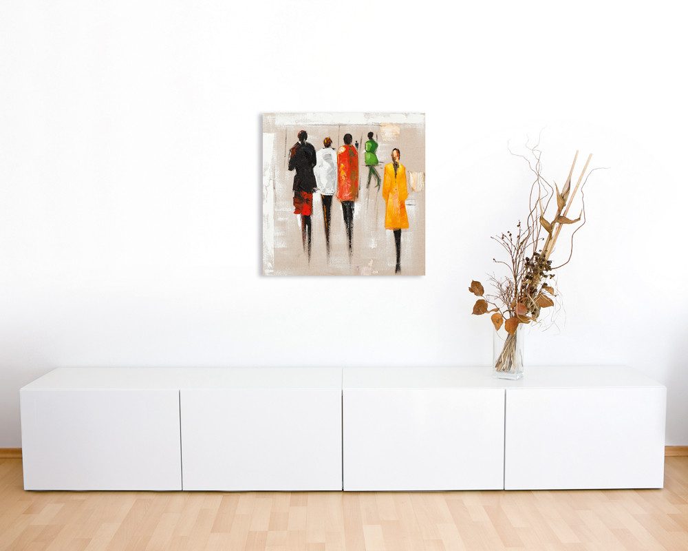 ArtUniverse Gemälde Leinwandbild Modenschau 70 x 70 cm, Menschenmotiv