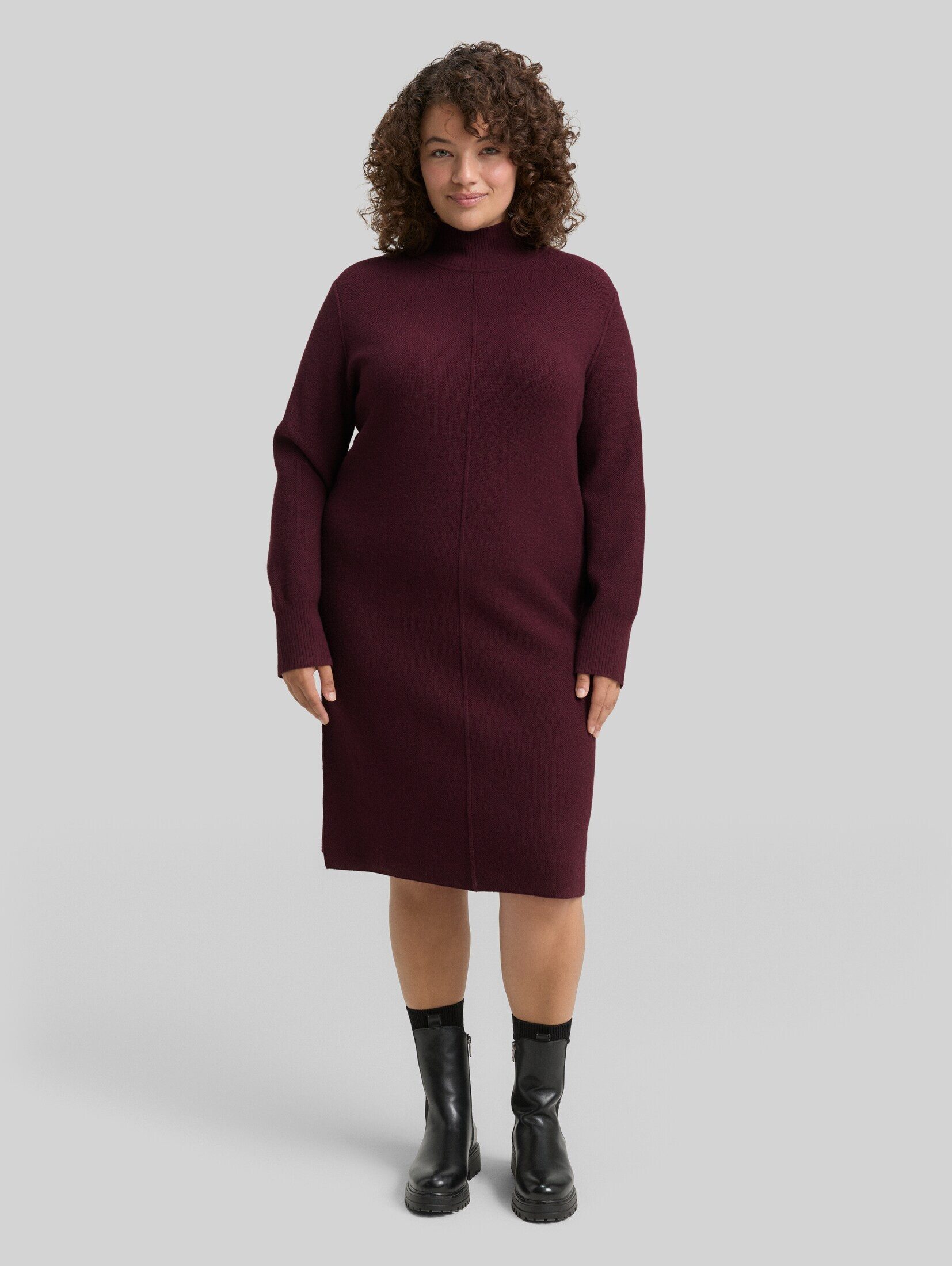 TOM TAILOR PLUS Sommerkleid Kleider & Jumpsuits Plus Size - Strickkleid mit Stehkragen