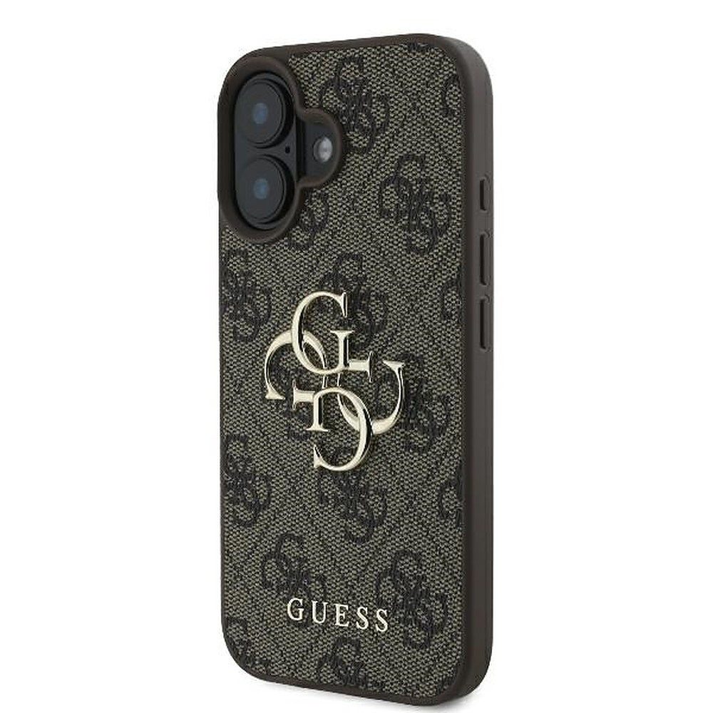 Guess Handyhülle Schutzhülle Cover, Metallapplikation, Markendesign, 4G Monogrammmuster