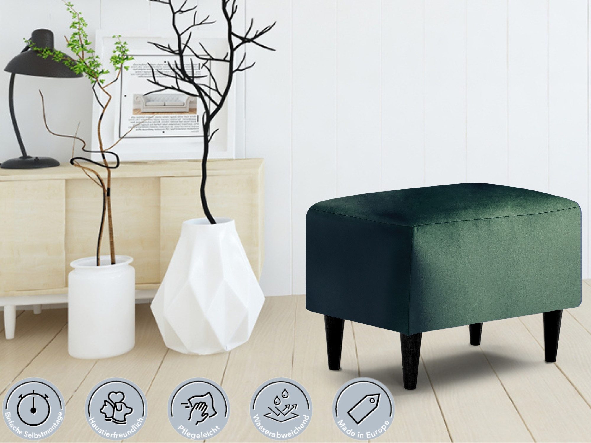 XDREAM Polsterhocker bequemer und moderner Fusshocker, gepolstert (1 St), v günstig online kaufen