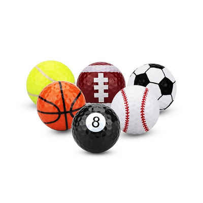 yozhiqu Golfball 6er-Pack bunte Golfbälle - Lustige Golfball-Geschenke für alle Golfer, Bunte und spaßige Golfbälle - Perfekt als Geschenk für Golfliebhaber