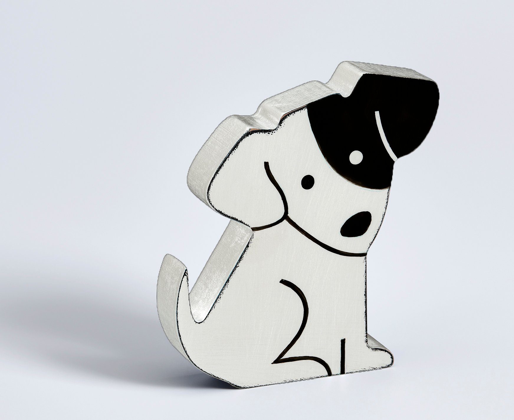 Tierfigur zwei Design Walther in Hund Dogs Cats Dekofigur & Farben weiss